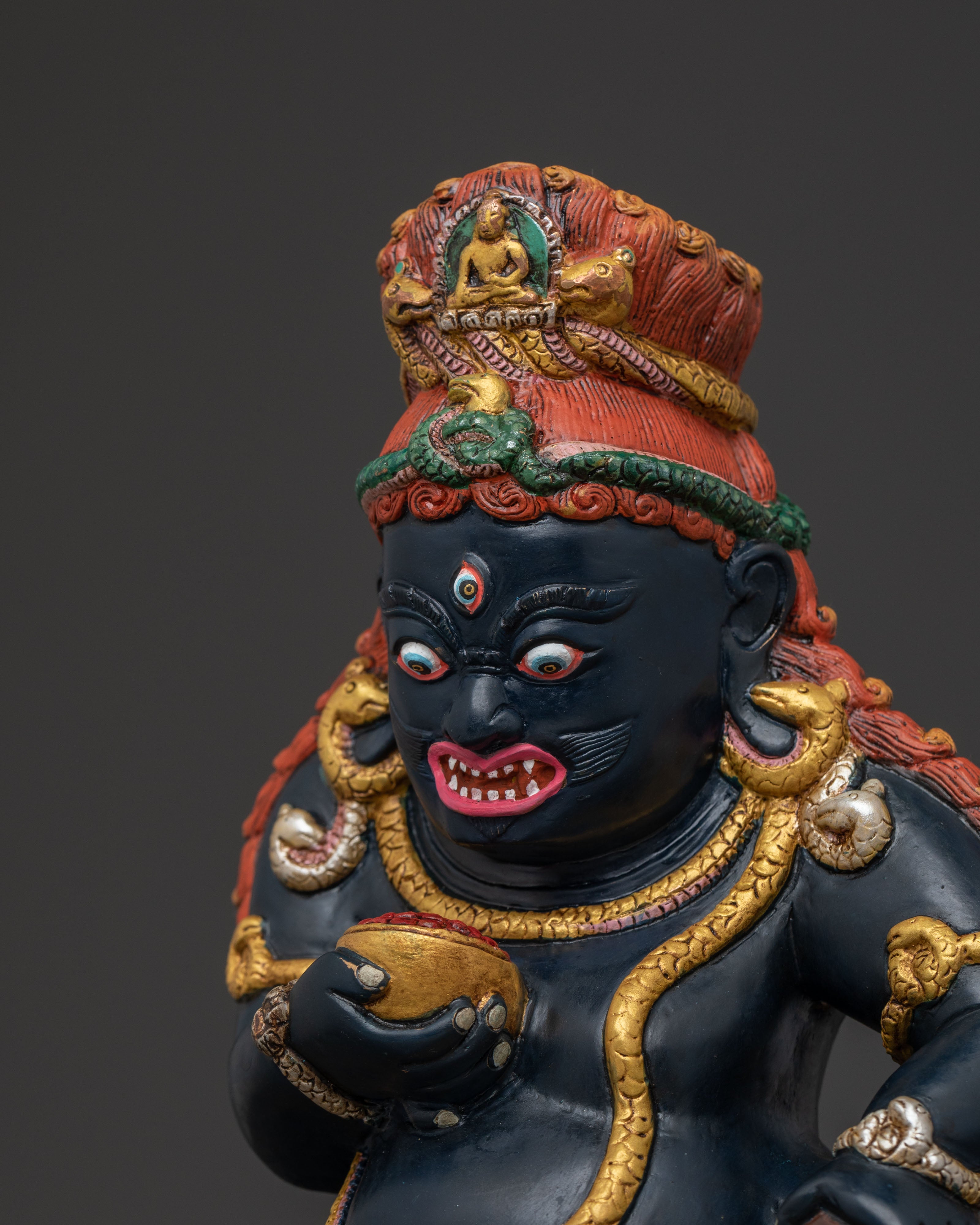Black Dzambhala Tantric Statue | Wealth Deity