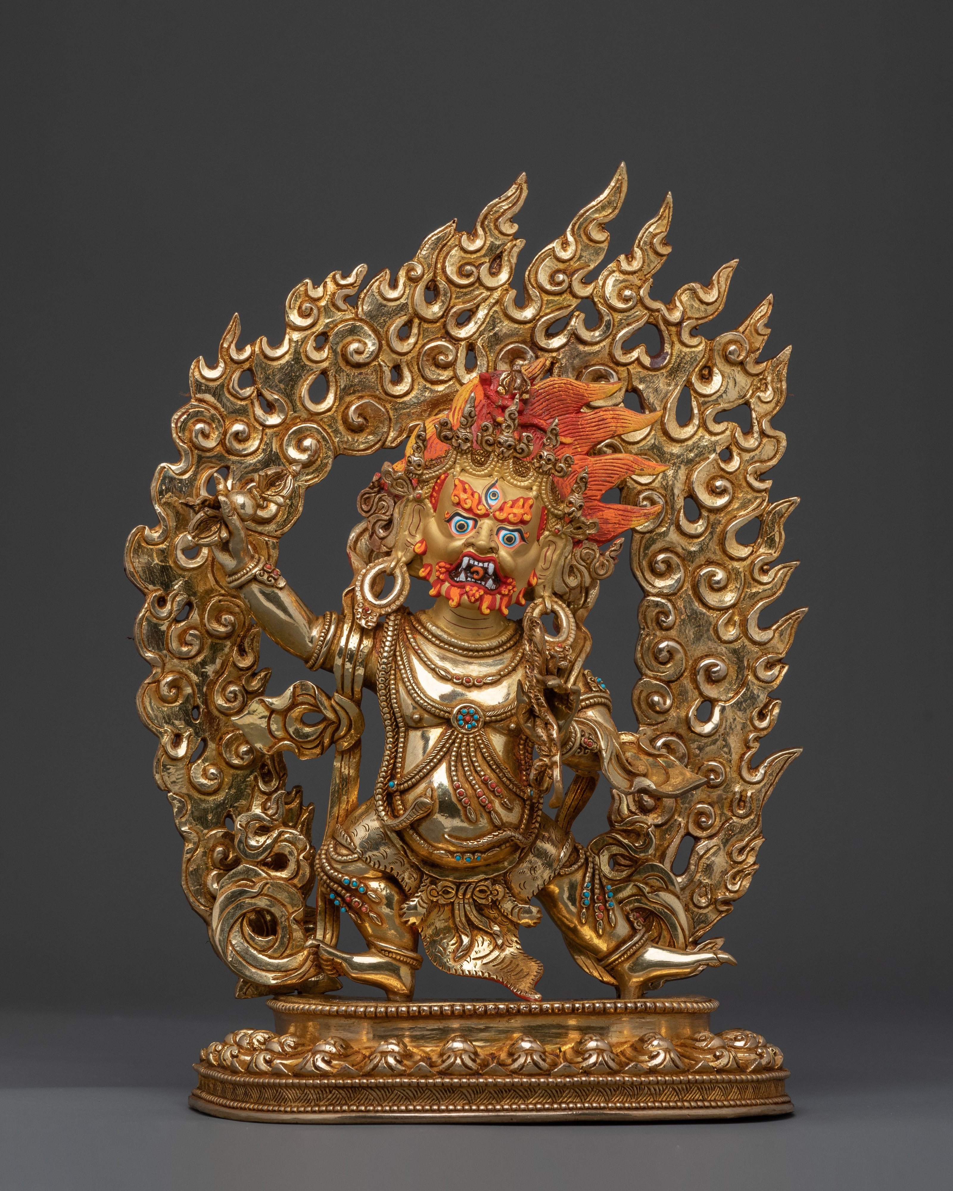 Vajrapani 24k Gold Gilded Statue with Copper Body 