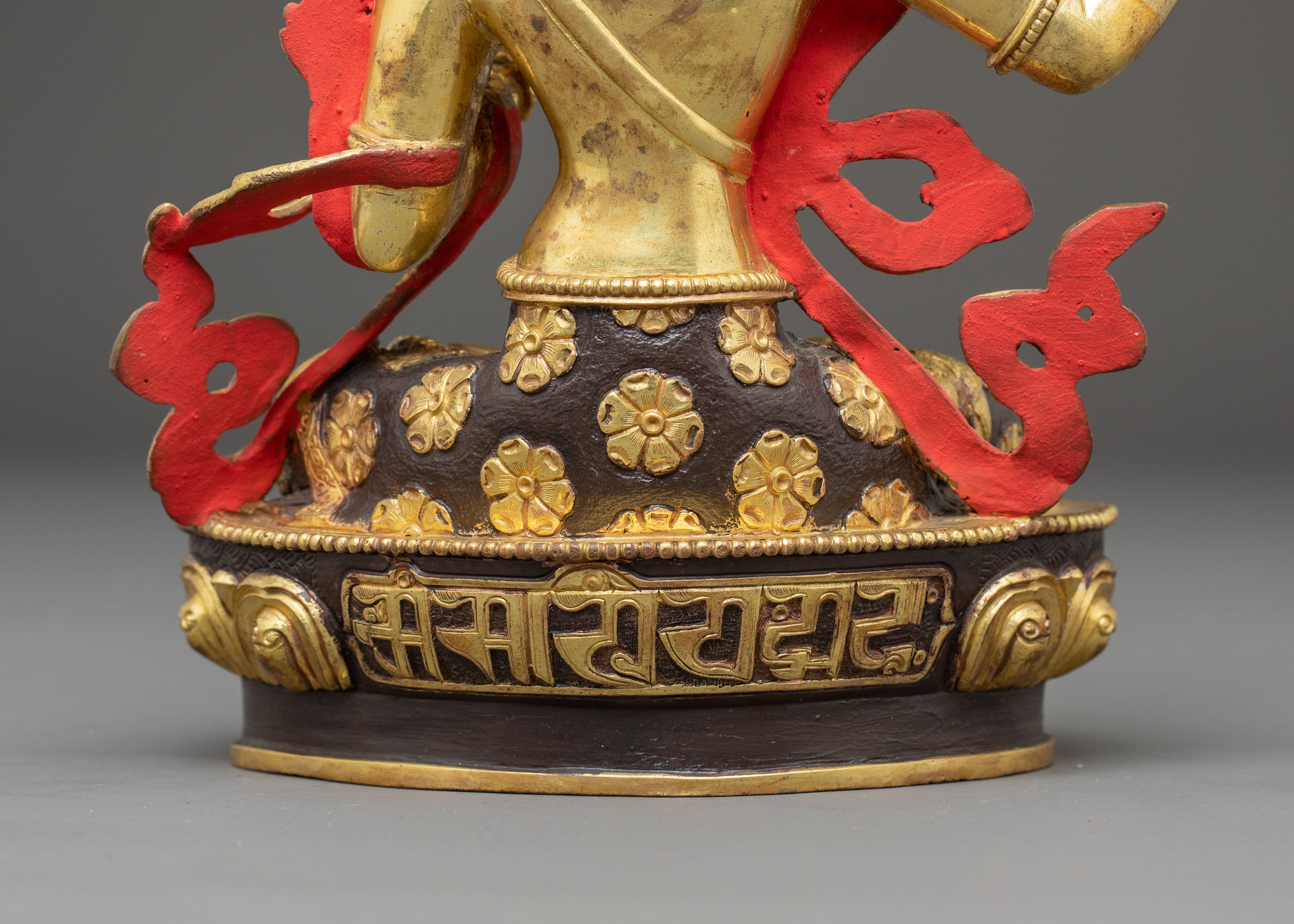 Golden Manjushri Statue of Power and Wisdom | Symbol of Transcendent Insight