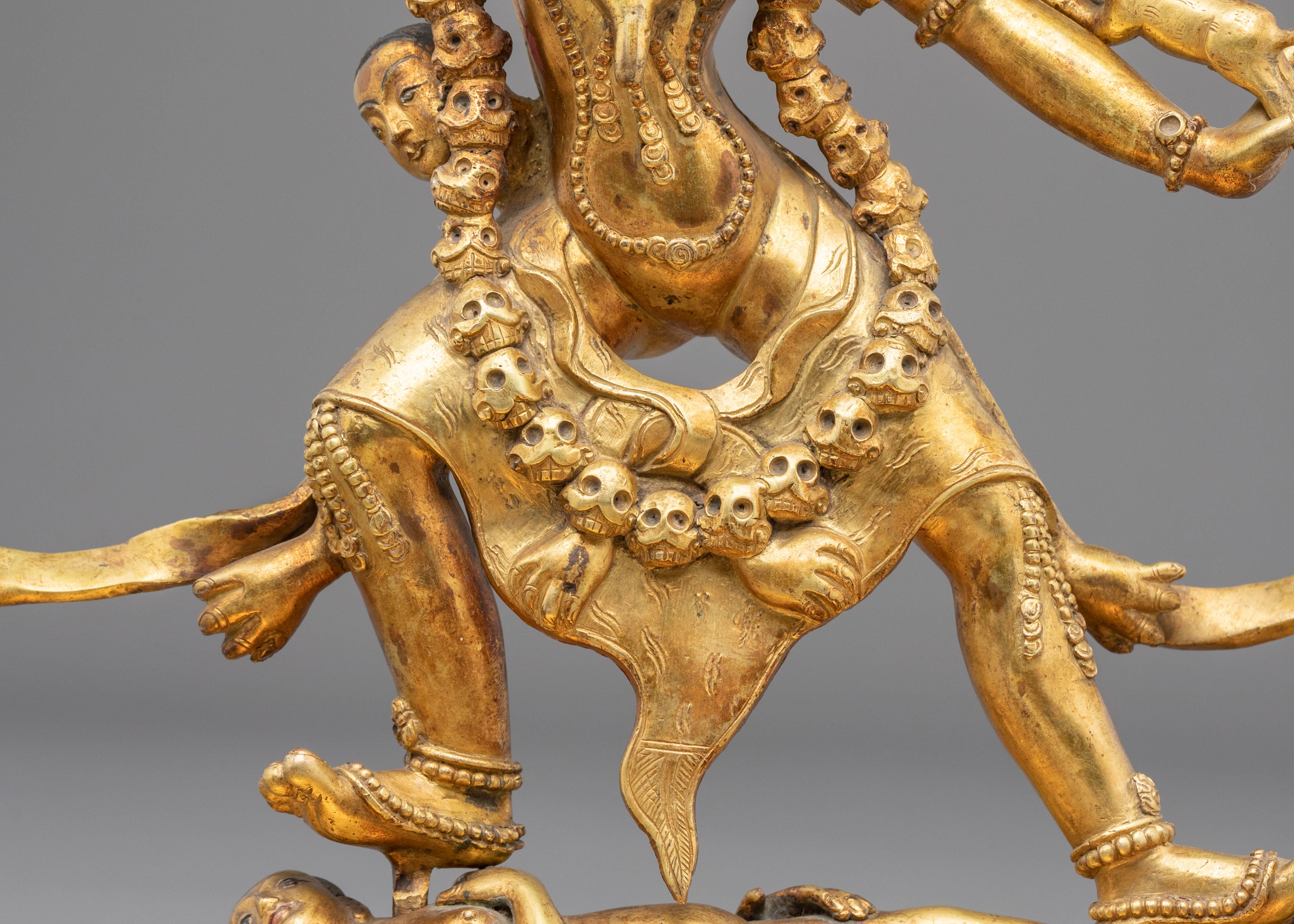 Ekajati Copper Sculpture - Hand-Gilded Masterpiece
