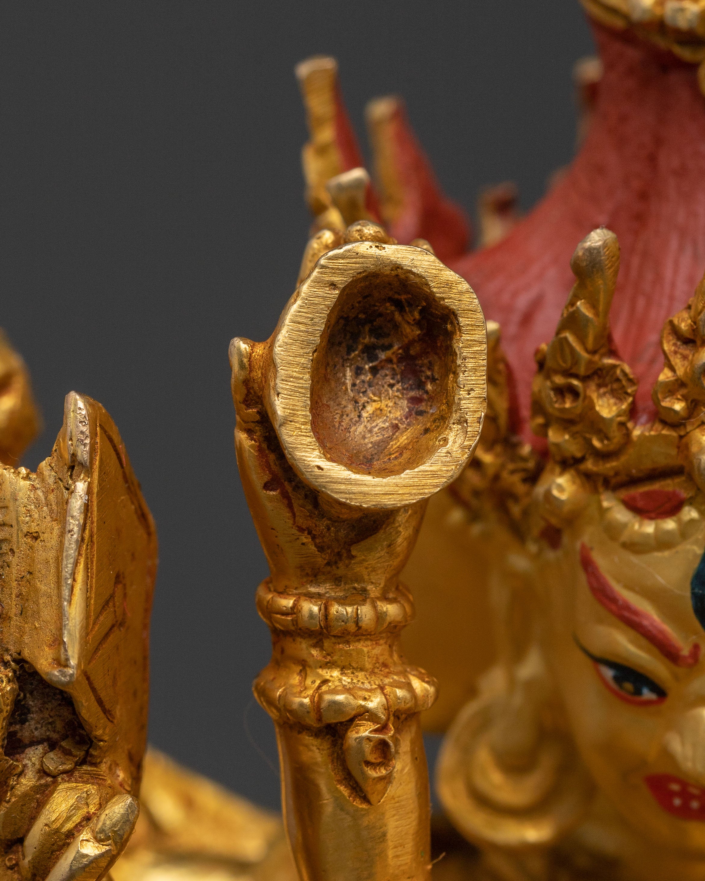 Chakrasamvara Sacred 24K Gold Gilded Statue with Consort