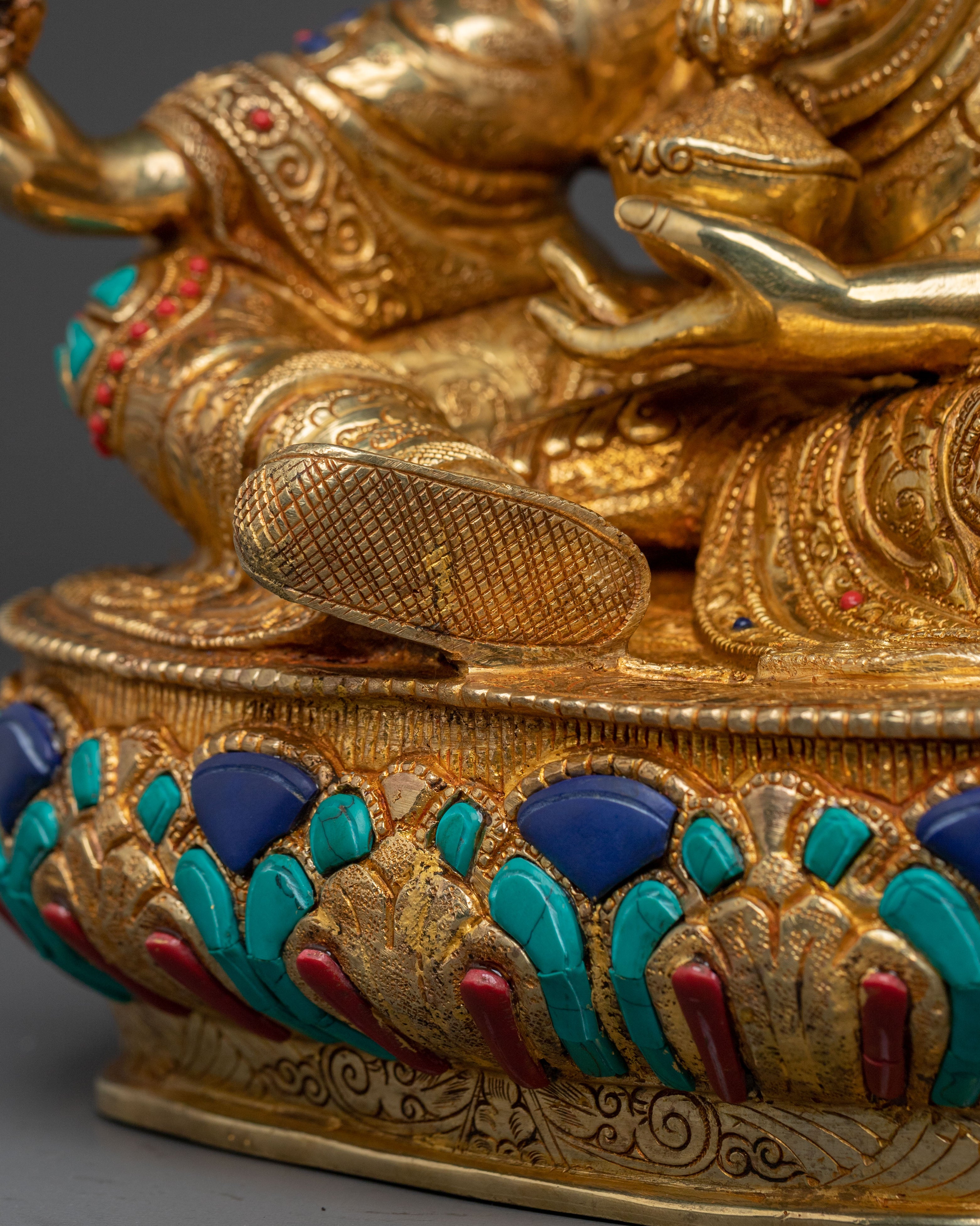 Tibetan Guru Rinpoche Sculpture: Wisdom Figurine