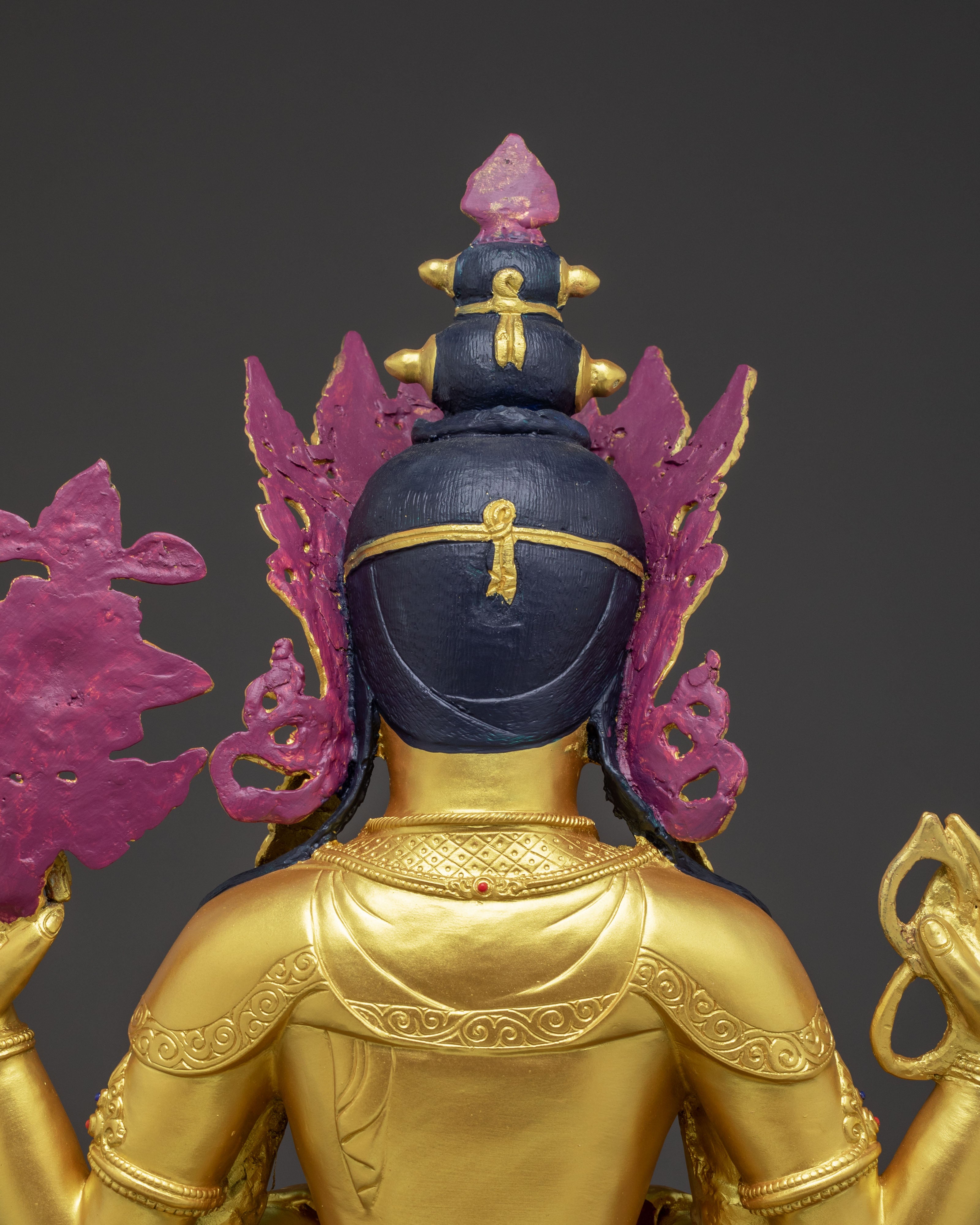Chenrezig Golden Statue | Meditational Home Decor