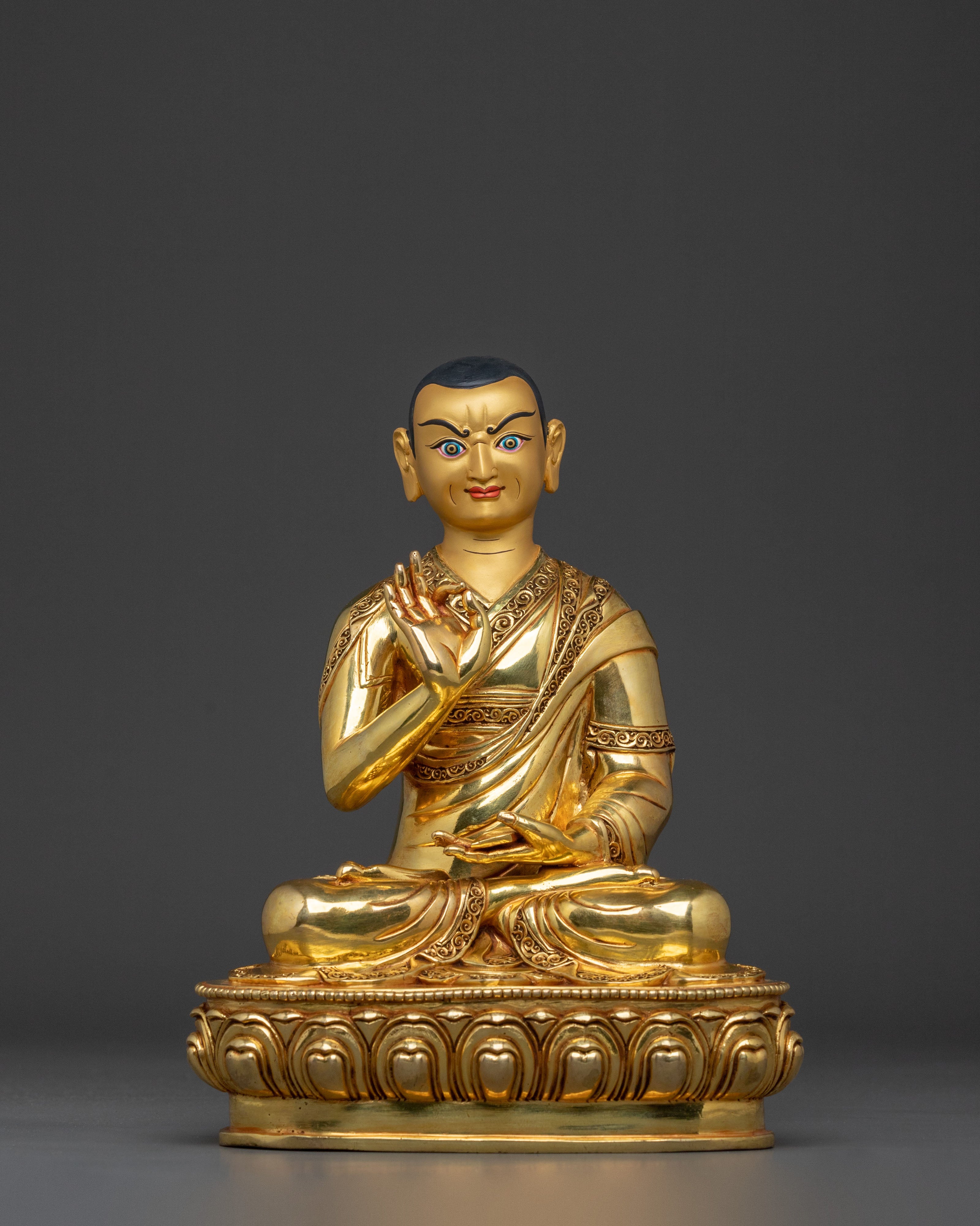 Tsongkhapa with Disciples Handcrafted Statue Set