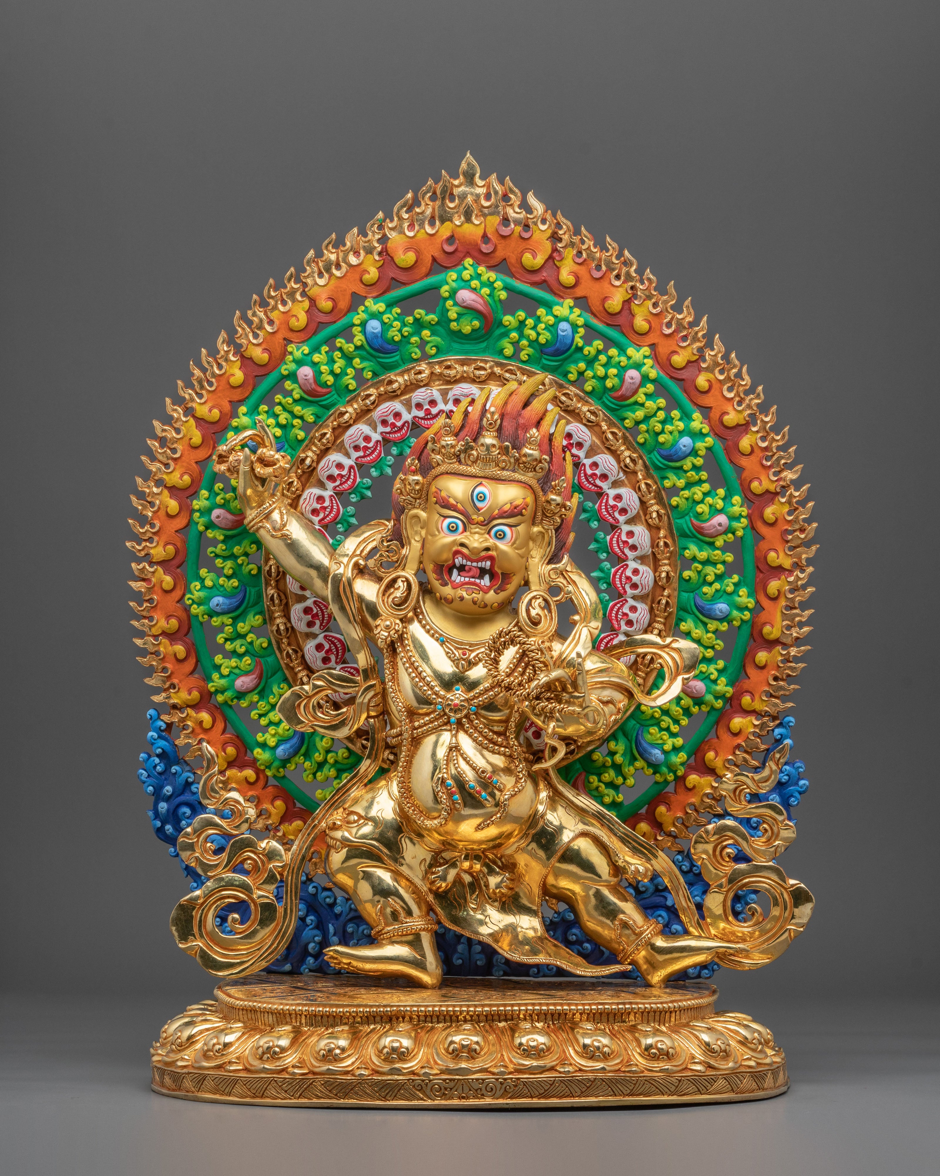 Vajrapani Vajra Holder Bodhisattva Statue | 24K Gold Glided
