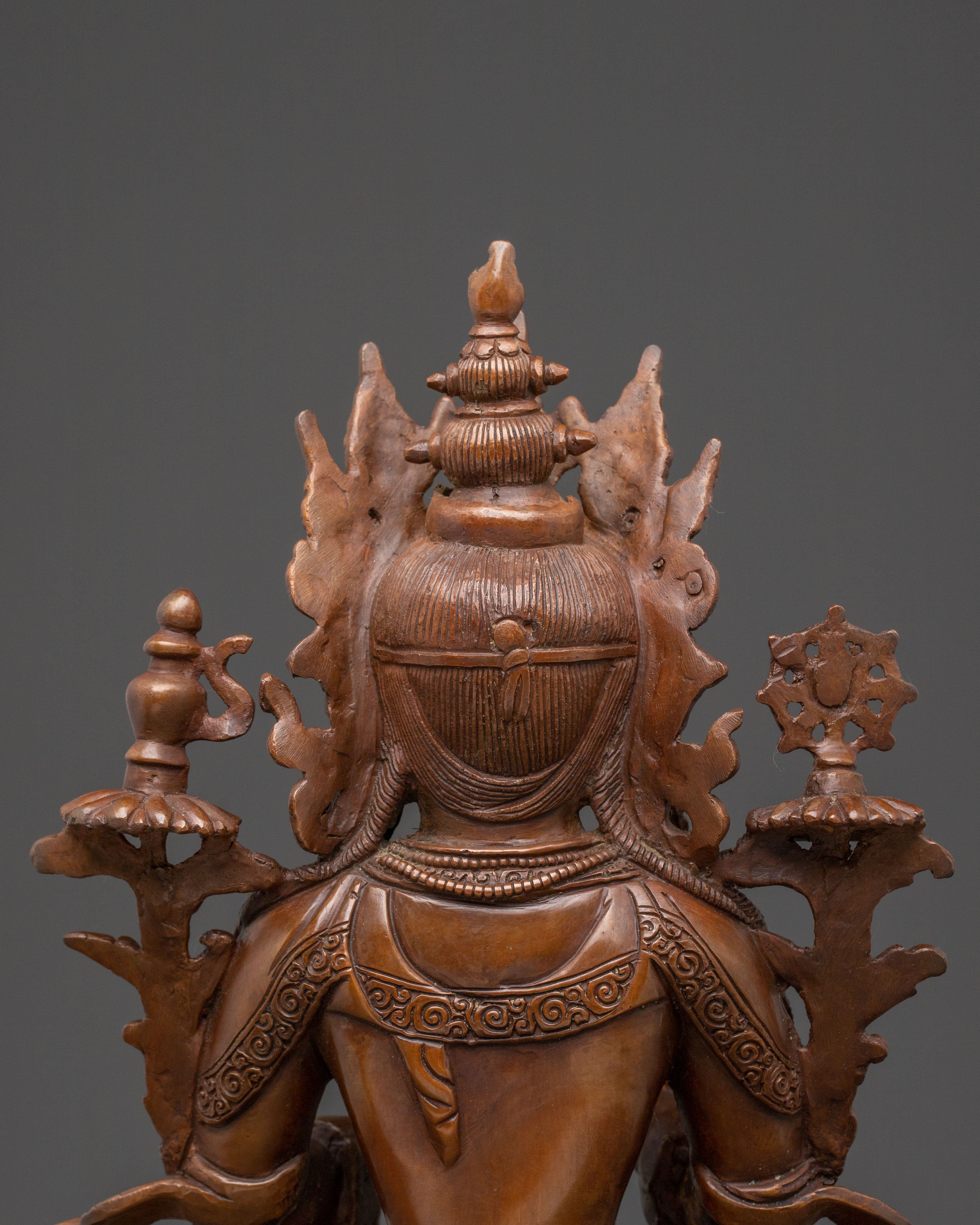 Maitreya Buddha Statue of Hope: Oxidized Copper Artistry