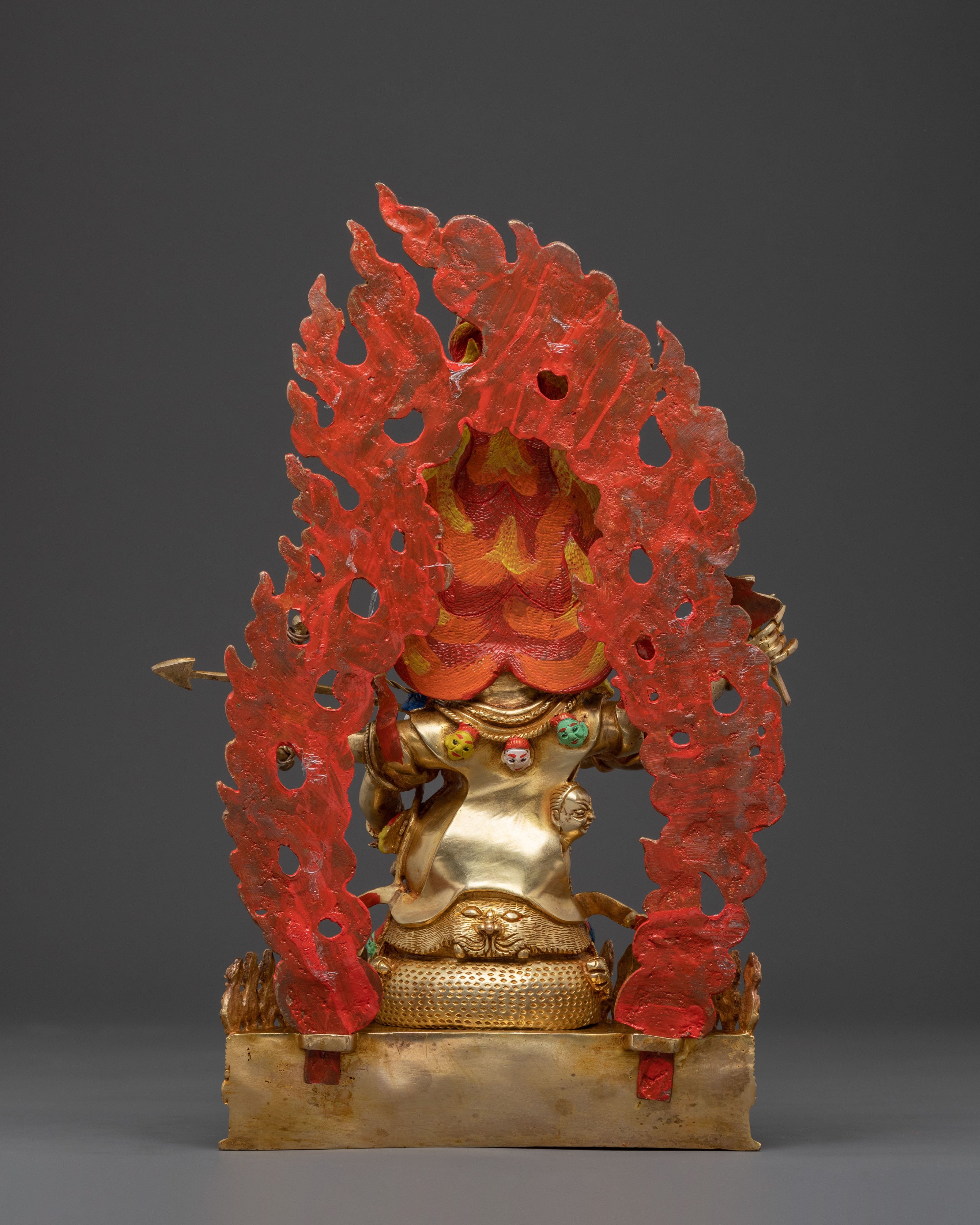 Rahula Wrathful Statue: Fierce Tantric Protector Deity