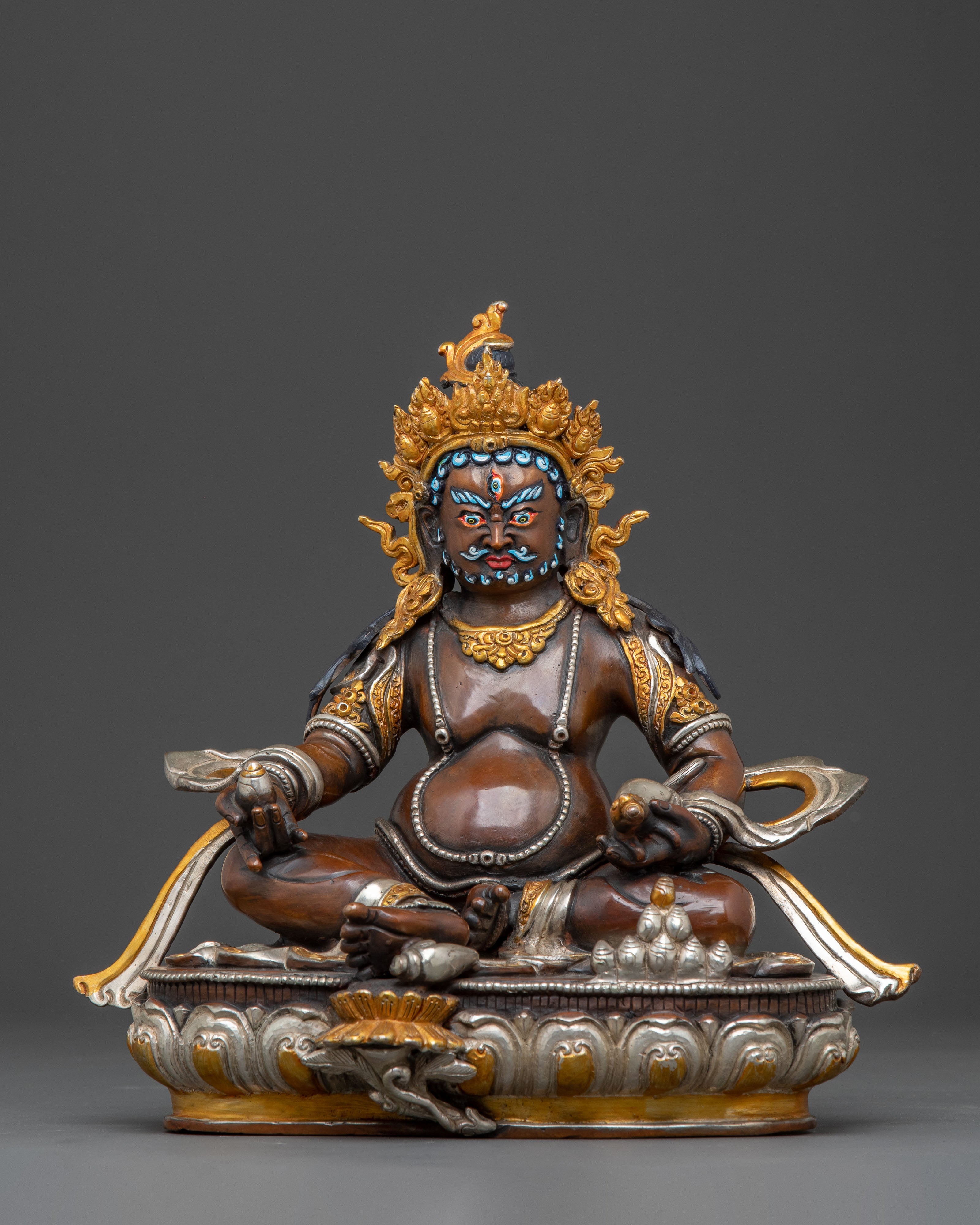 Dzambhala Wealth Guardian Statue | Handcrafted Prosperity Icon
