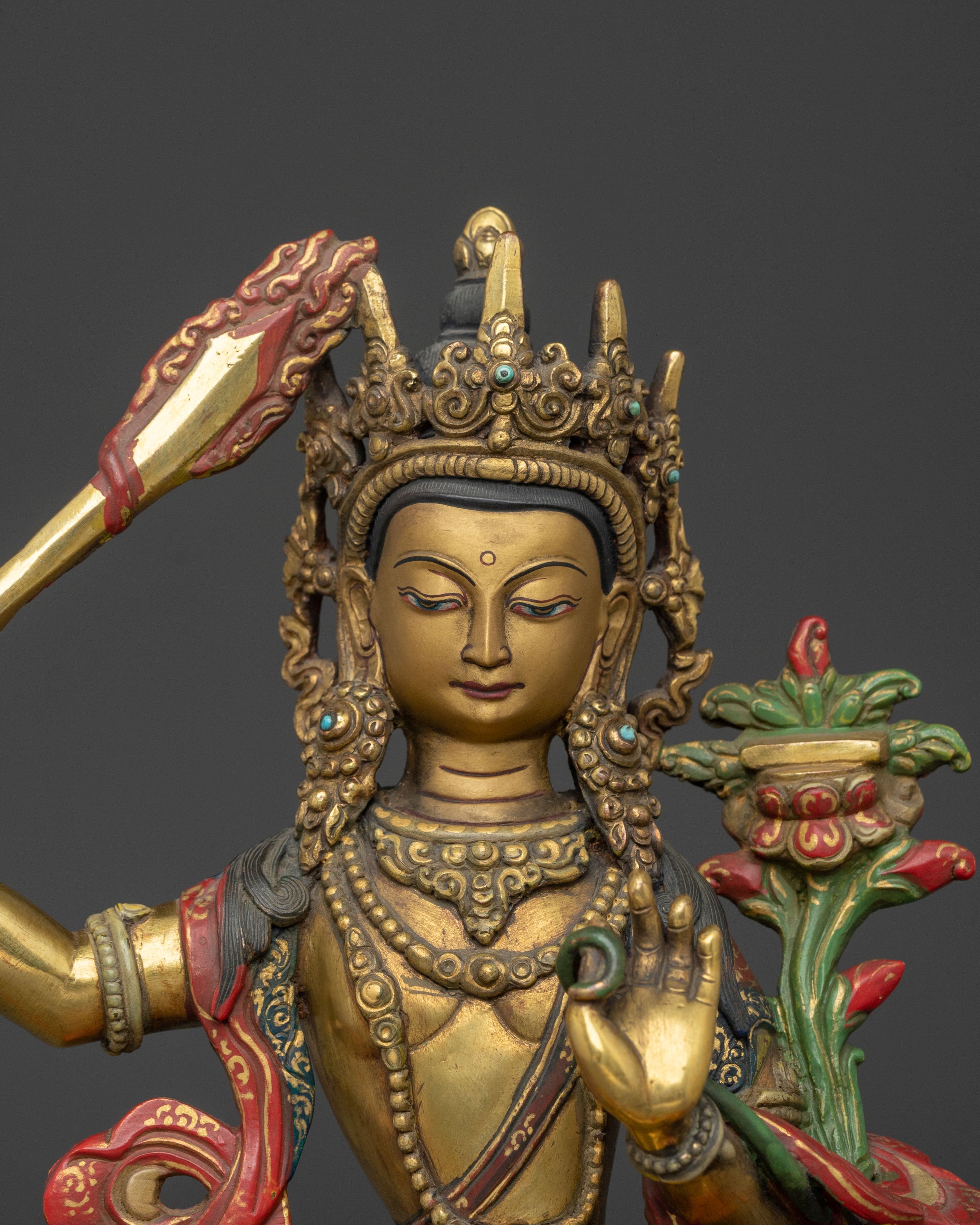 Handmade Manjushri Statue | Wisdom Deity