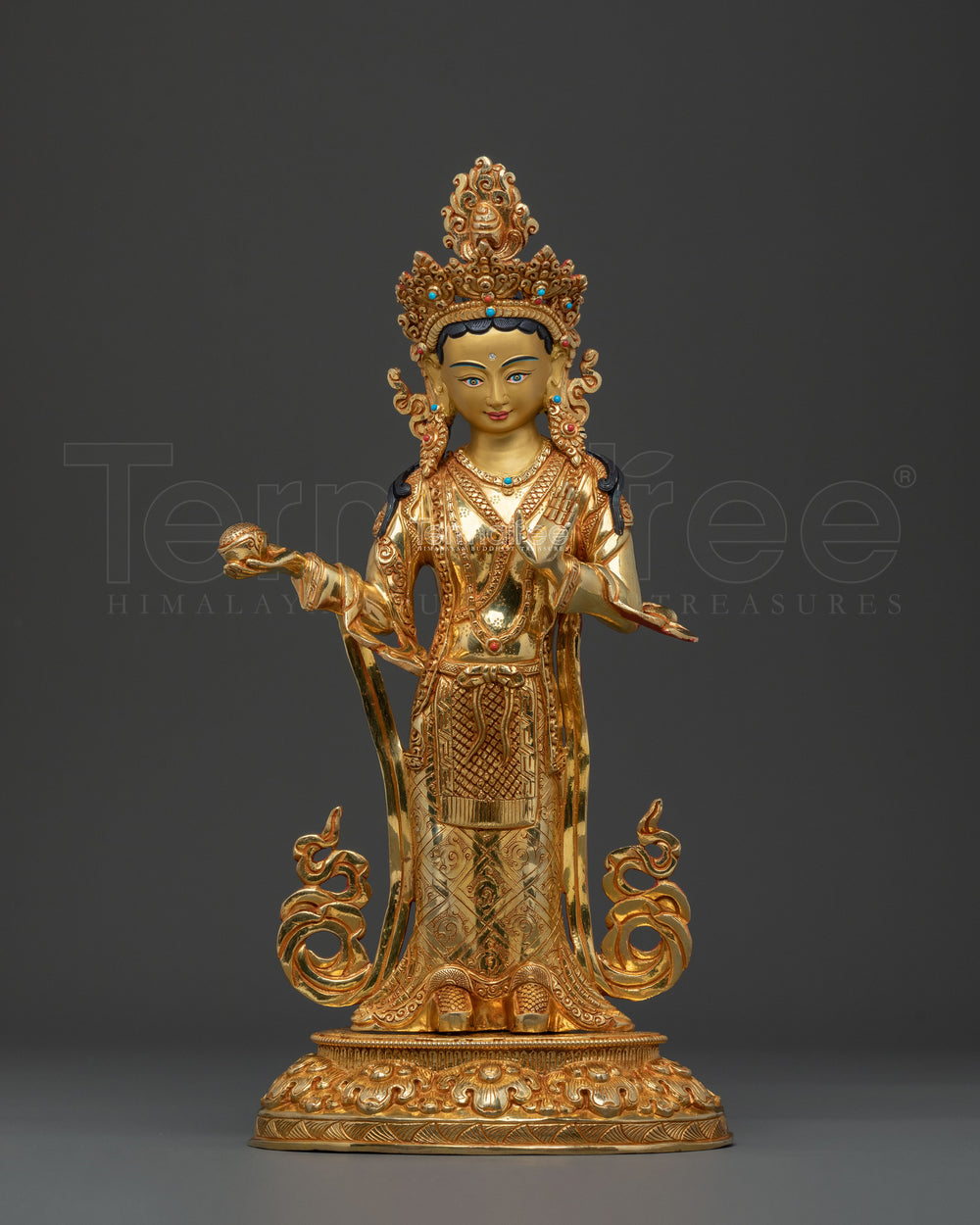 Yeshe Tsogyal 24k Gold Gilded Spiritual Statue