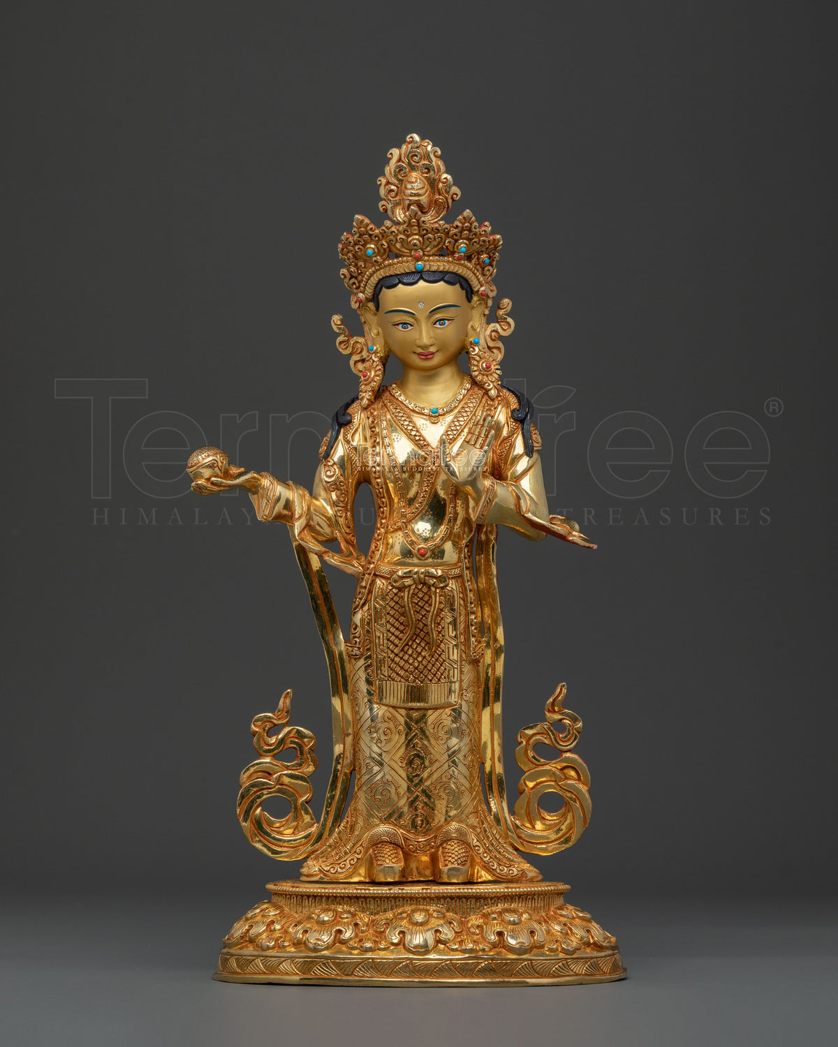 Yeshe Tsogyal 24k Gold Gilded Spiritual Statue