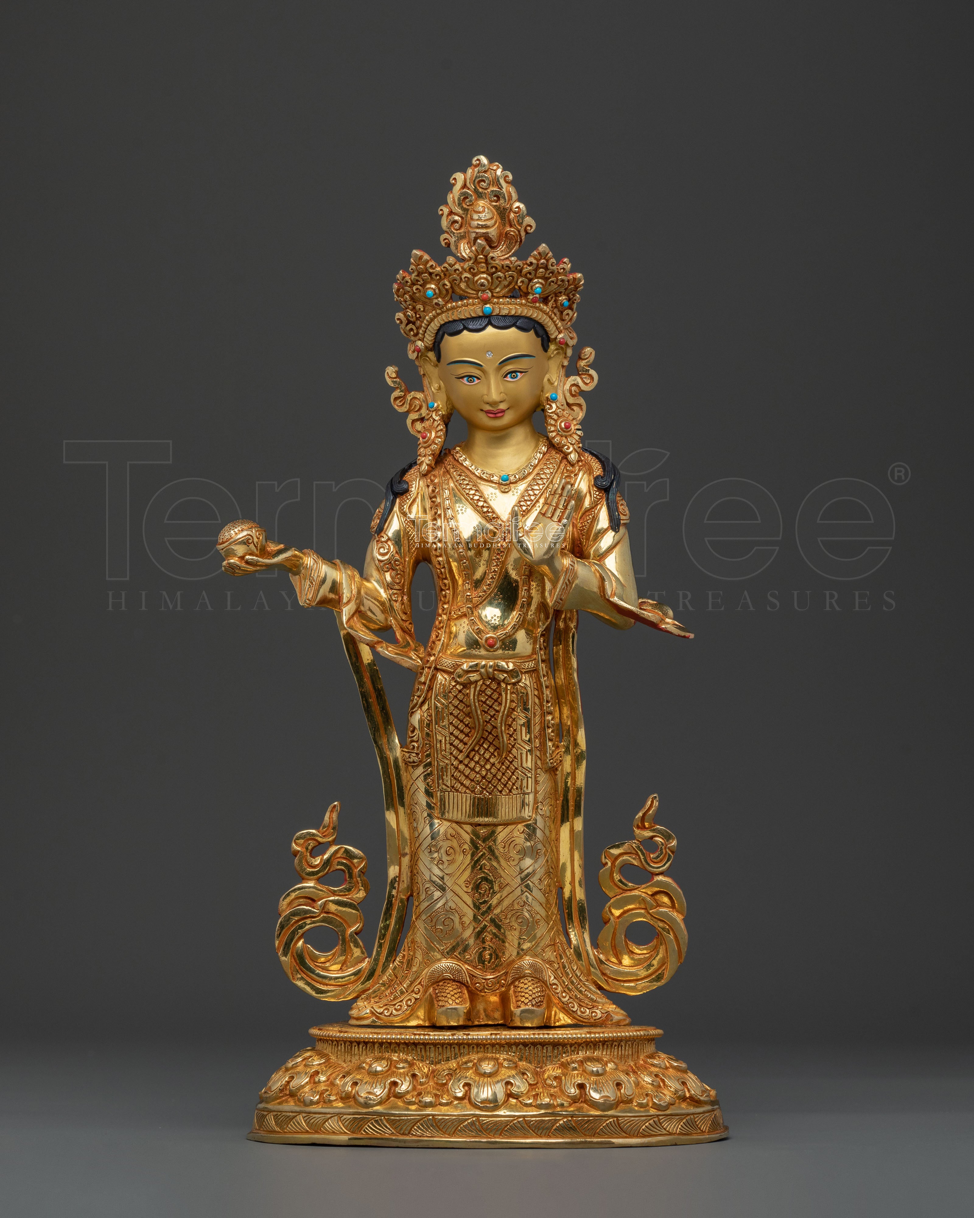 Yeshe Tsogyal 24k Gold Gilded Spiritual Statue