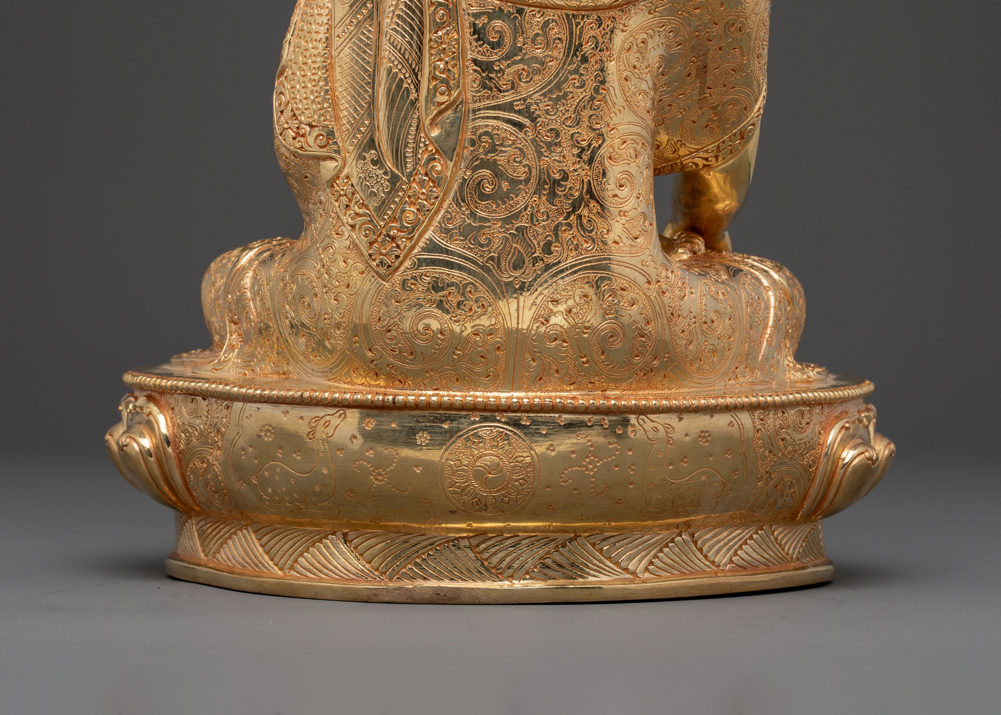 Shakyamuni Buddha Statue | 24K Gold Gilded Serenity