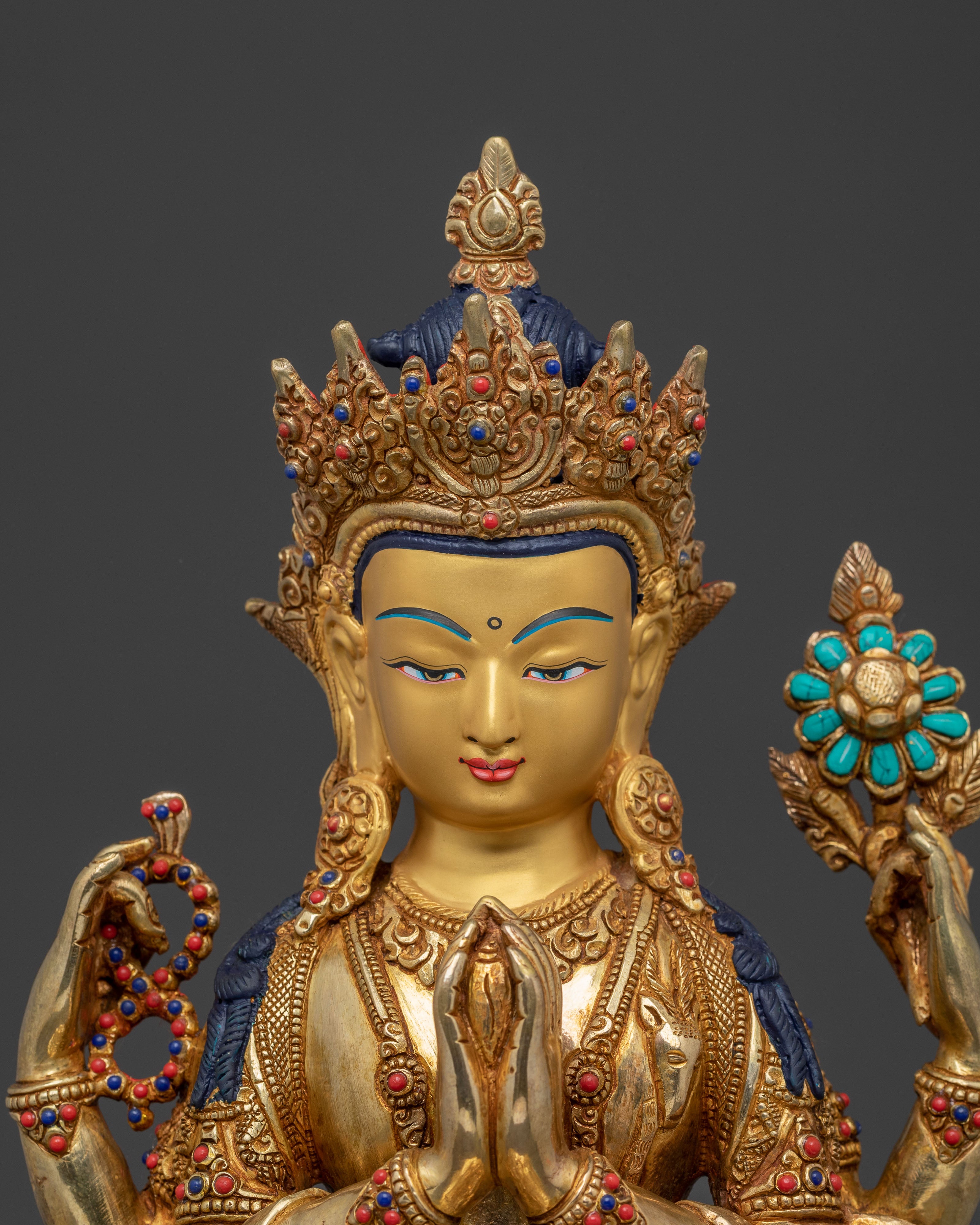 Handcrafted Chenrezig Bodhisattva Statue | Home Decor