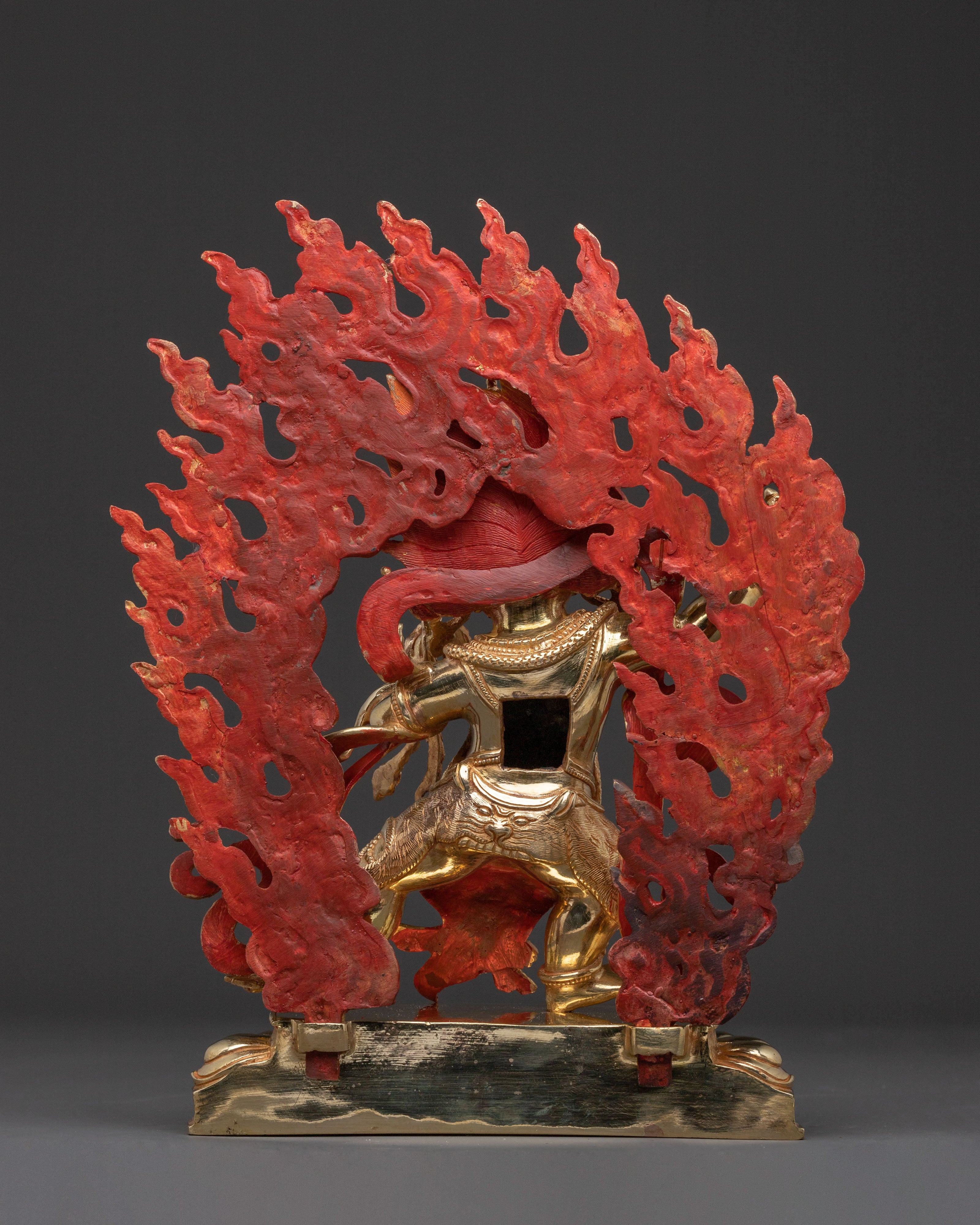 Vajrapani: Hand-Gilded Copper Statue