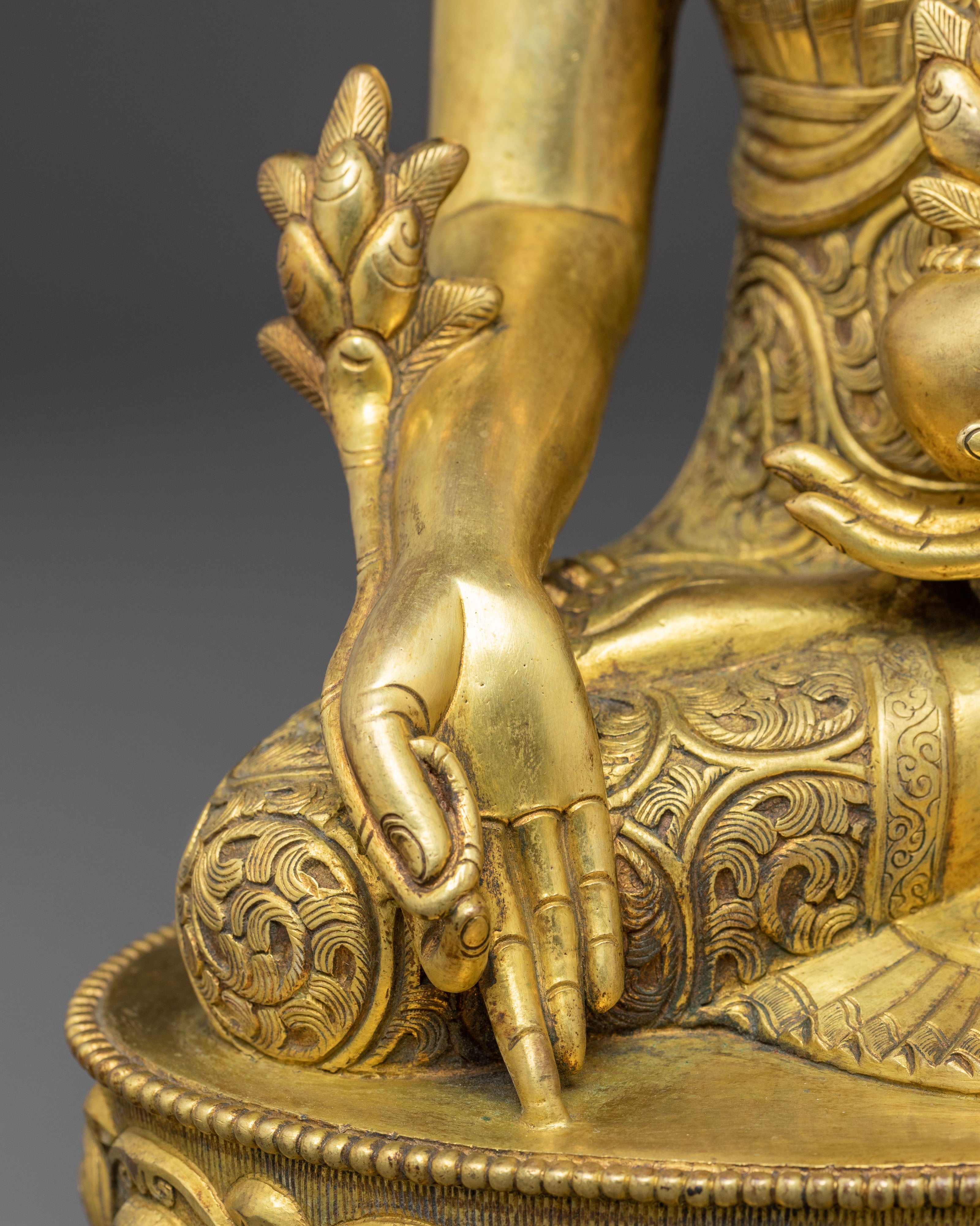 Handmade Medicine Buddha Copper Body Statue | Healing Buddha