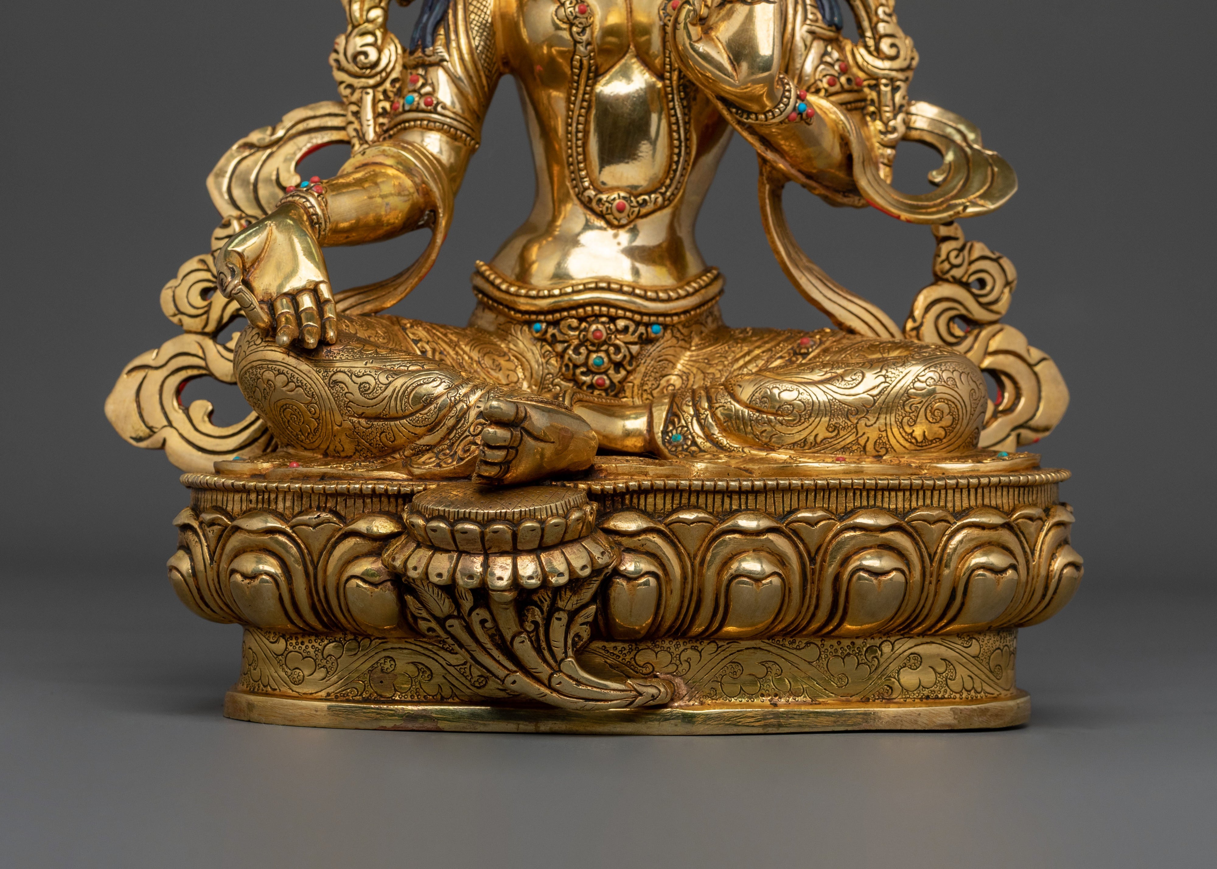 Sacred Traditional Green Tara Statue | Buddhist Goddess