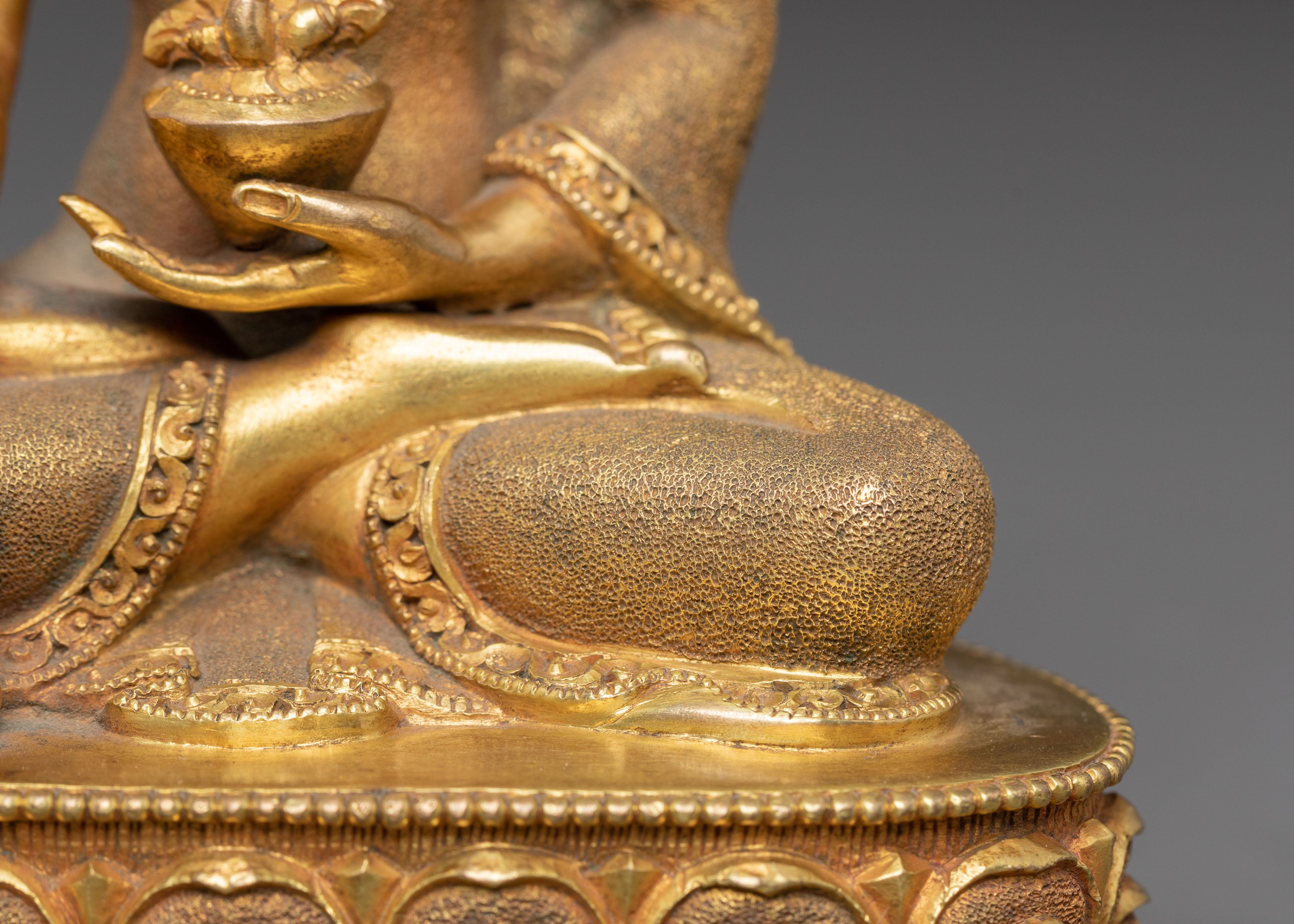 Tranquil Statue of Medicine Buddha | Bhaisajyaguru Sculpture