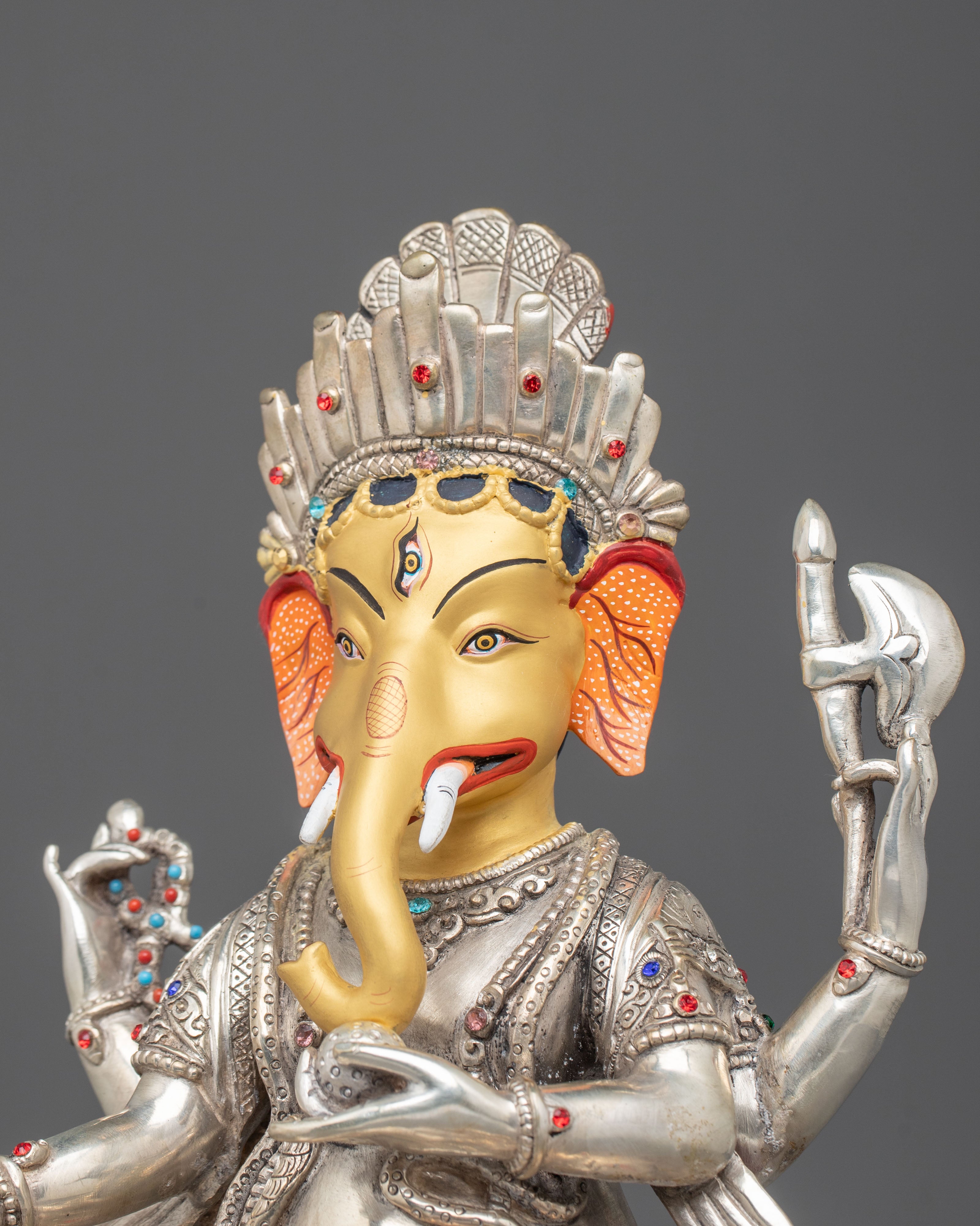 God Ganesha 24K Gold Gilded Statue | Majestic Figurine