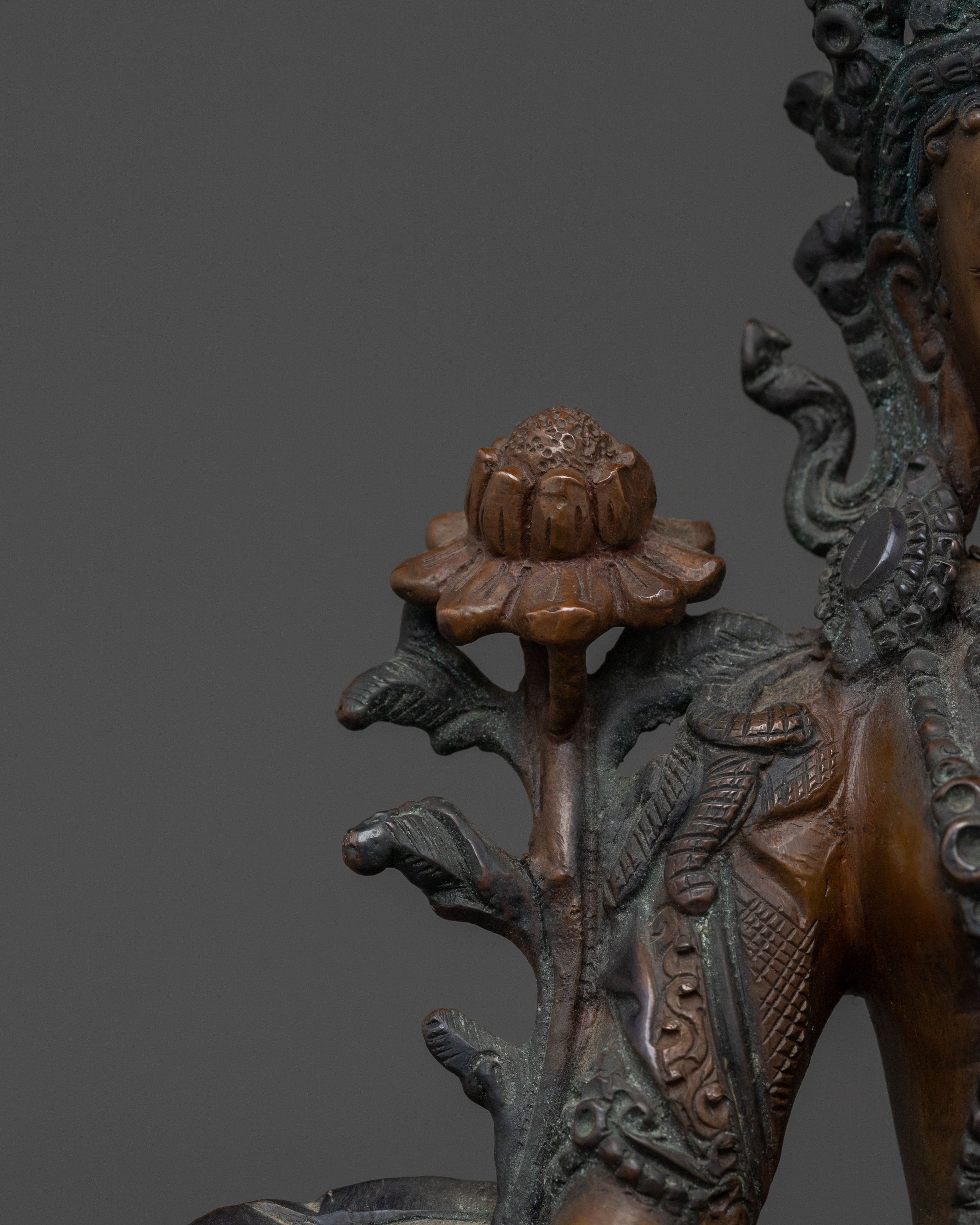 Tibetan Buddhist Goddess White Tara Figurine | Meditation Altar Decor
