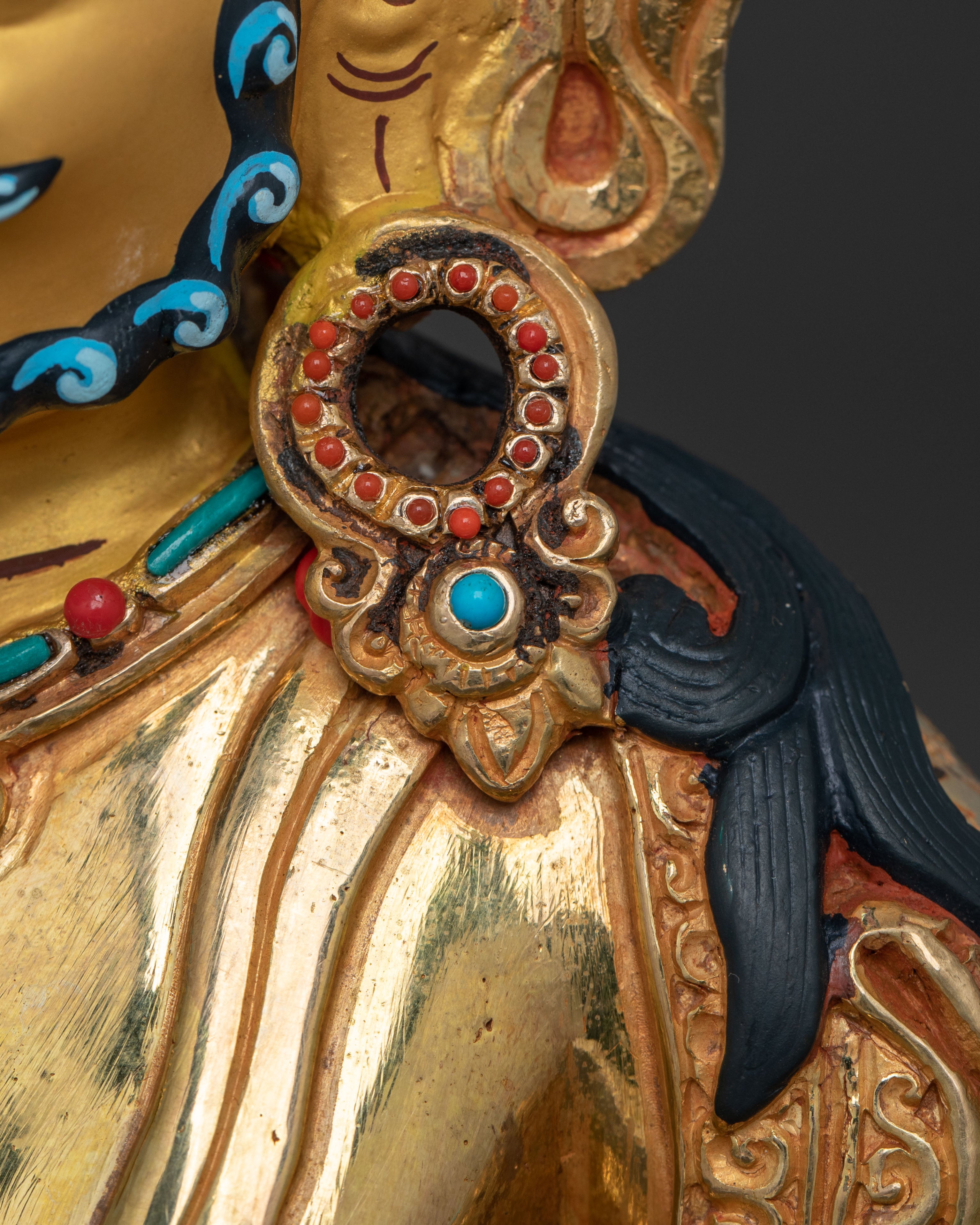 God Dzambhala 24k Gold Gilded Statue for Abundance