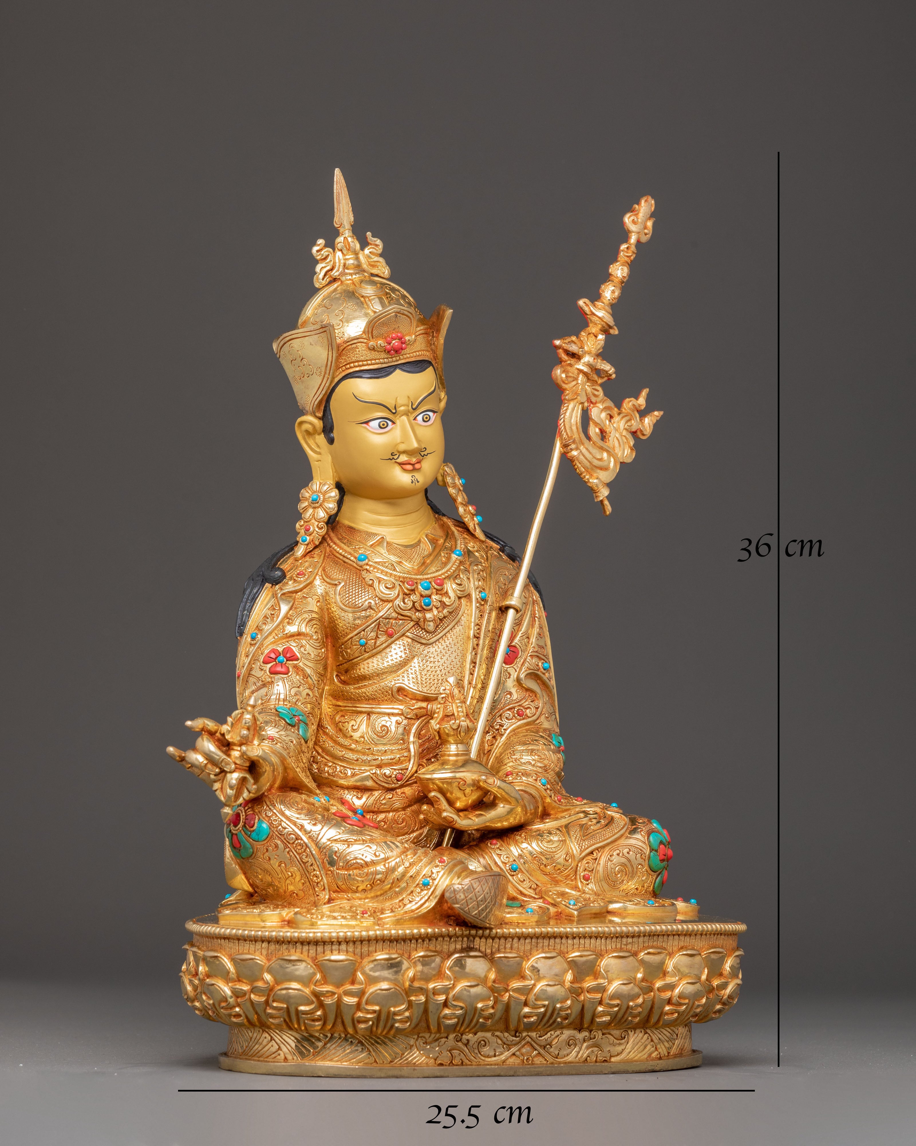 Handmade Copper Sculpture of Padmasambhava