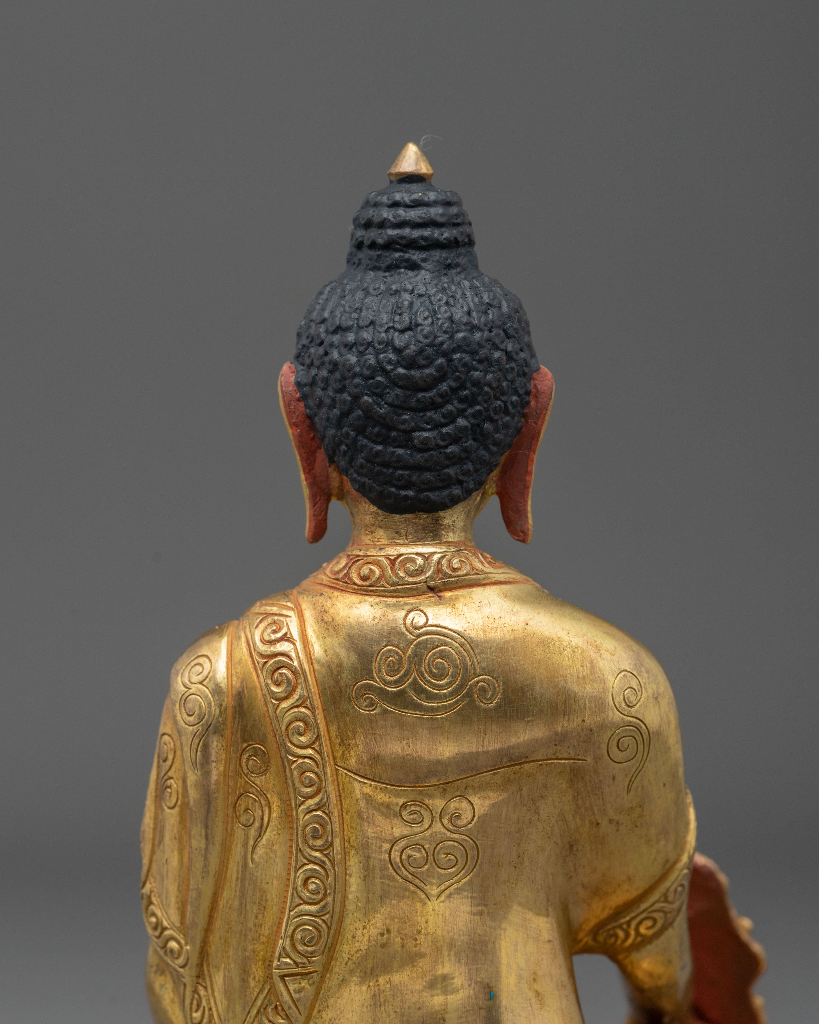 Medicine Buddha Statue | 24K Gold Gilded Healing Buddha Figurine