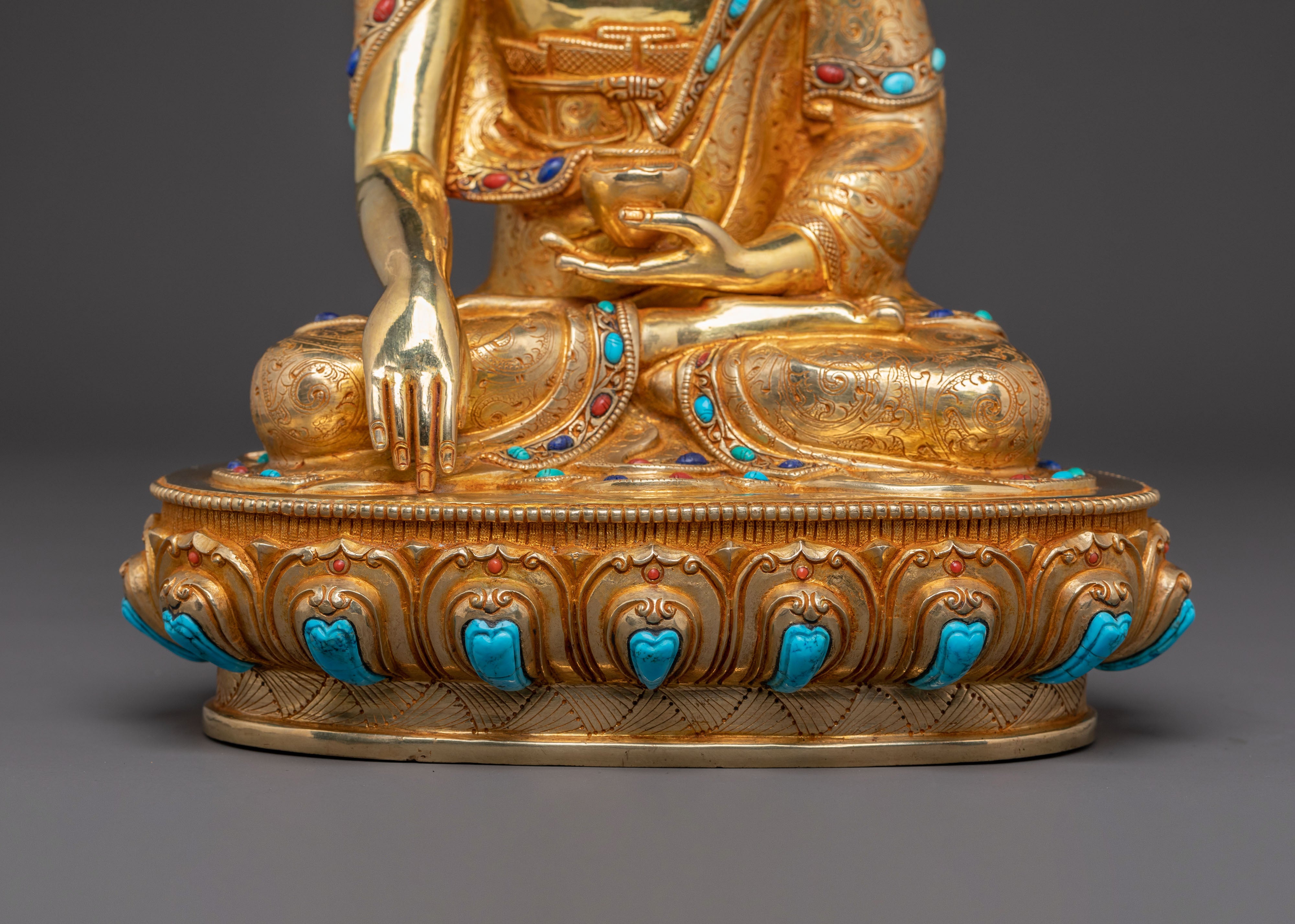 24k Gold Plated Shakyamuni Buddha Statue