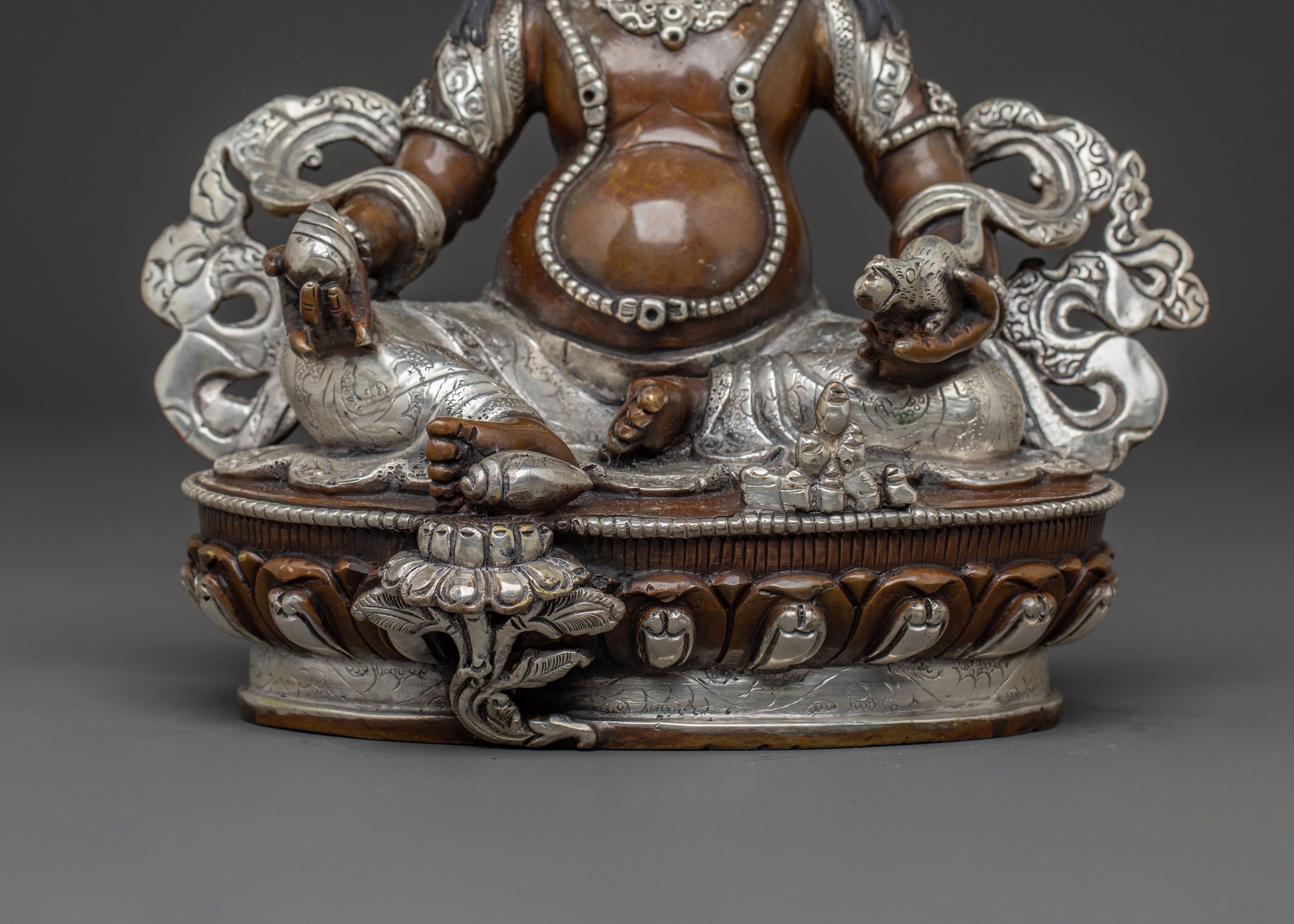 Dzambhala Spiritual Prosperity Statue – Handcrafted Gilded Serenity