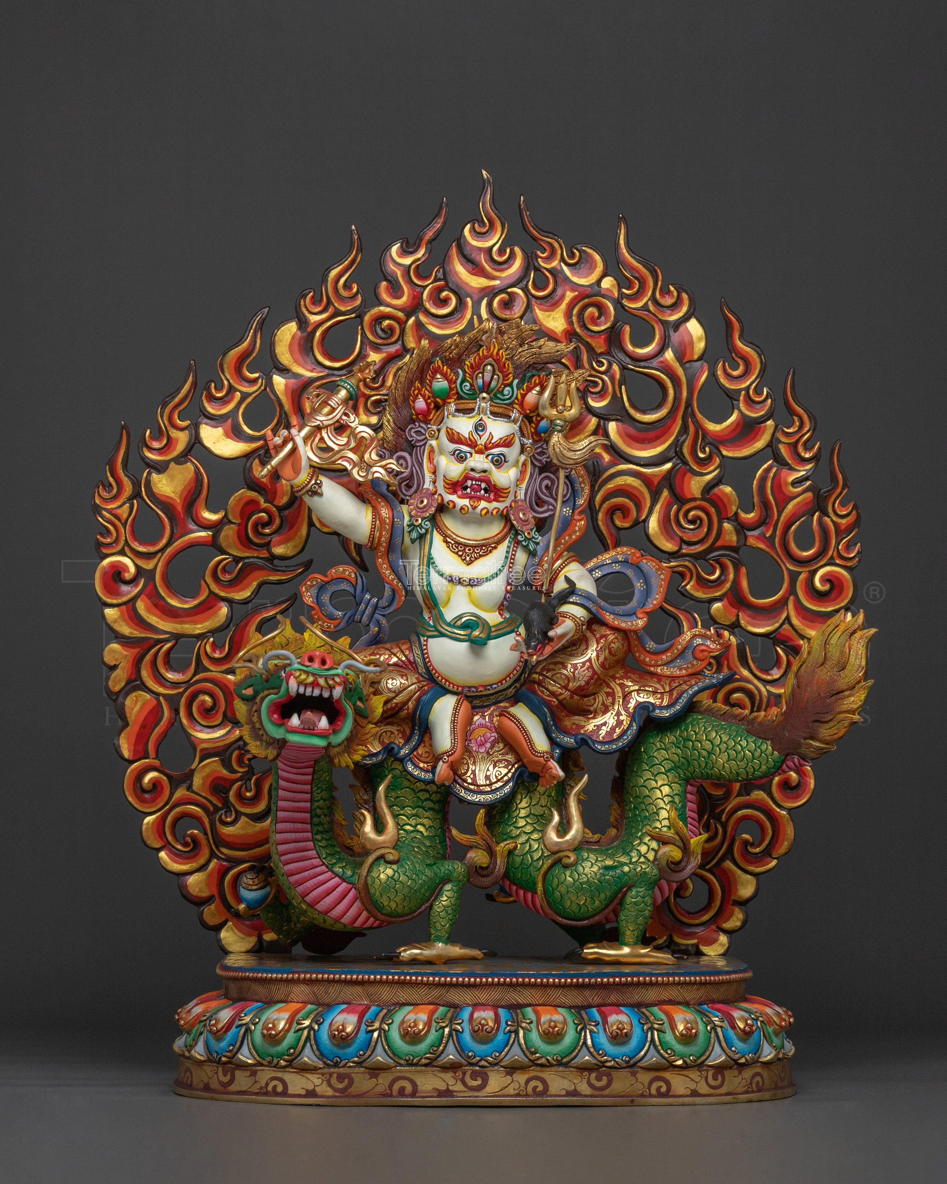 White Dzambhala Sacred Figurine | Symbol of Prosperity