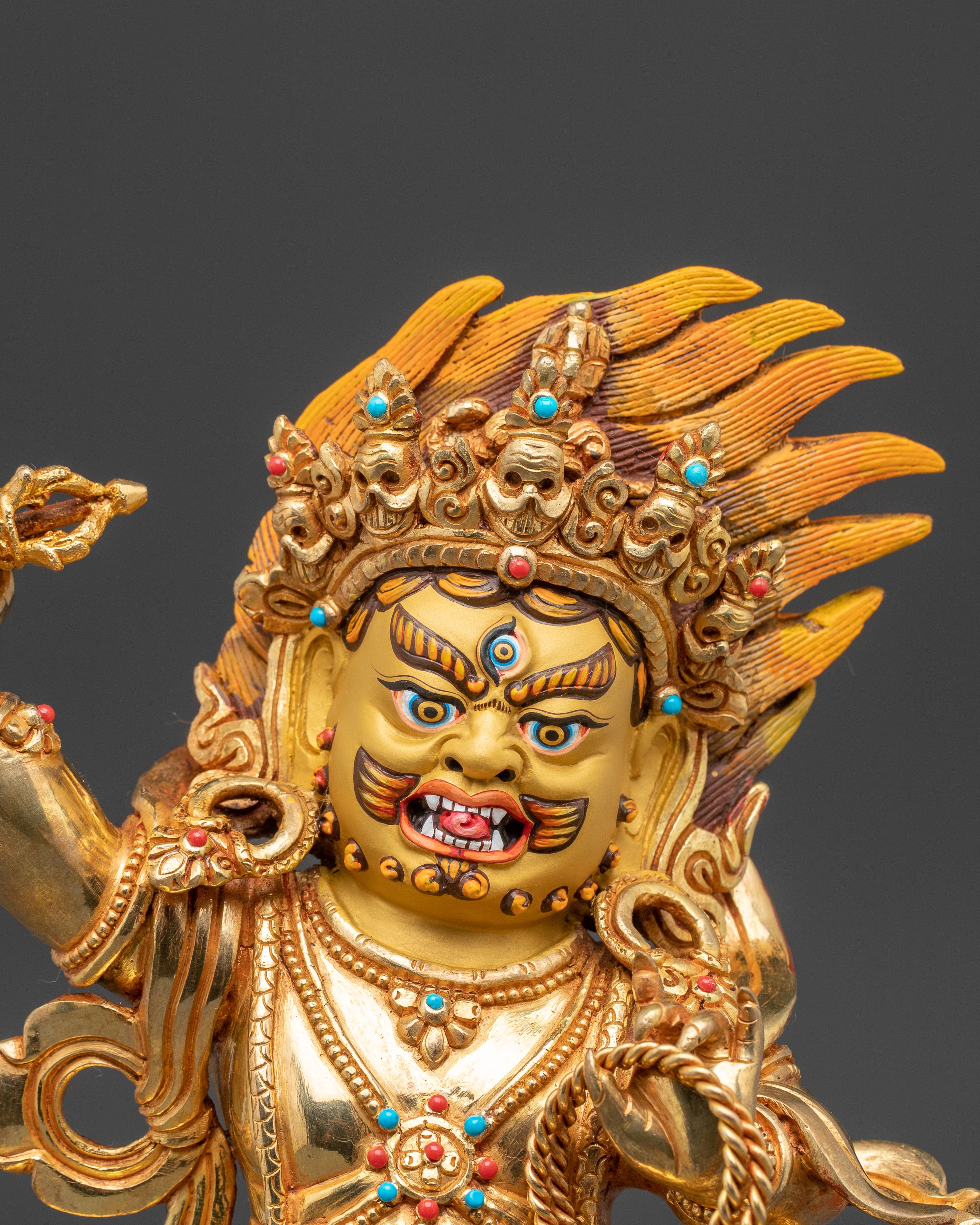 Handcrafted Vajrapani Statue: Protector of Dharma