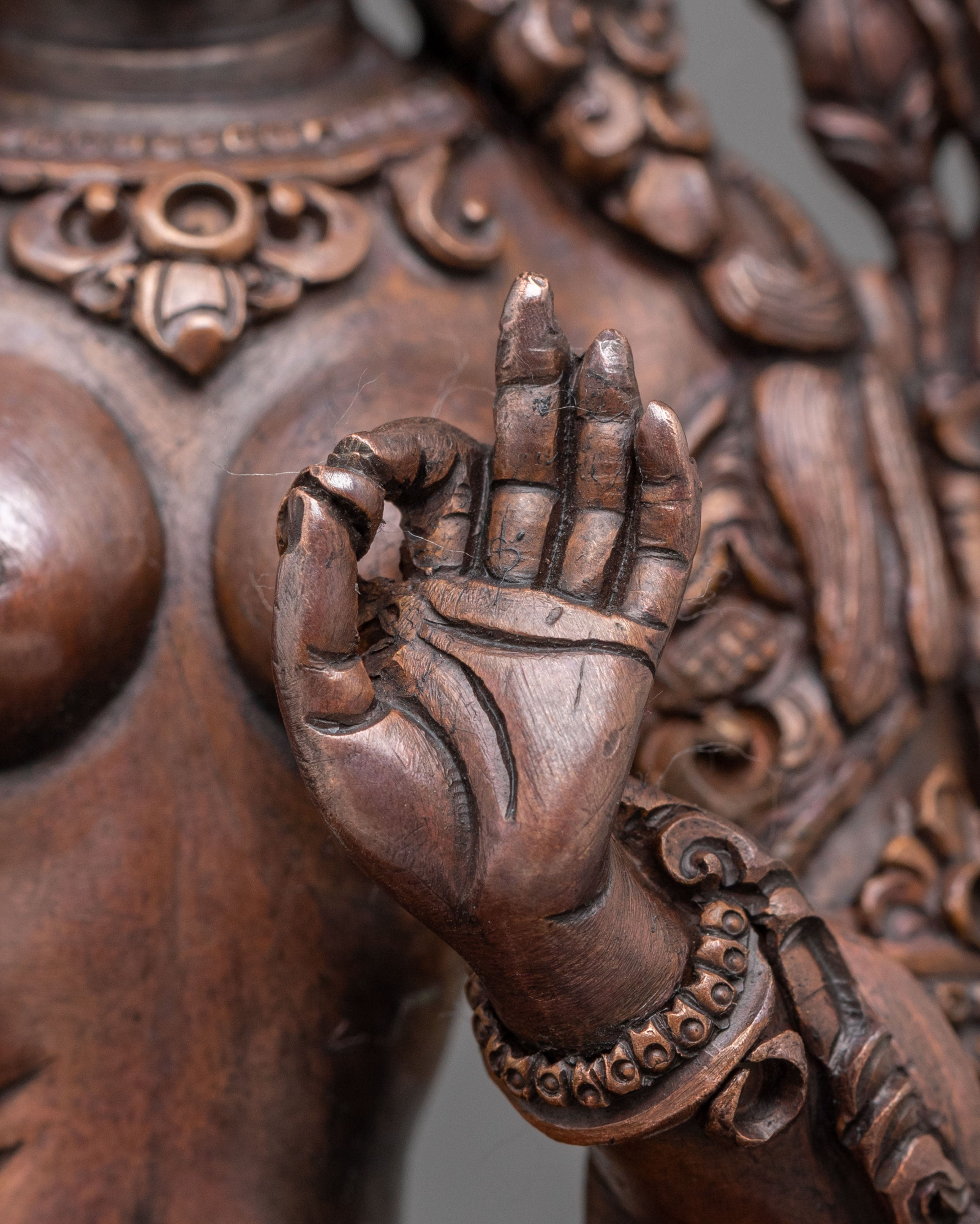 Green Tara Statue | Tibetan Buddhist Goddess Sculpture