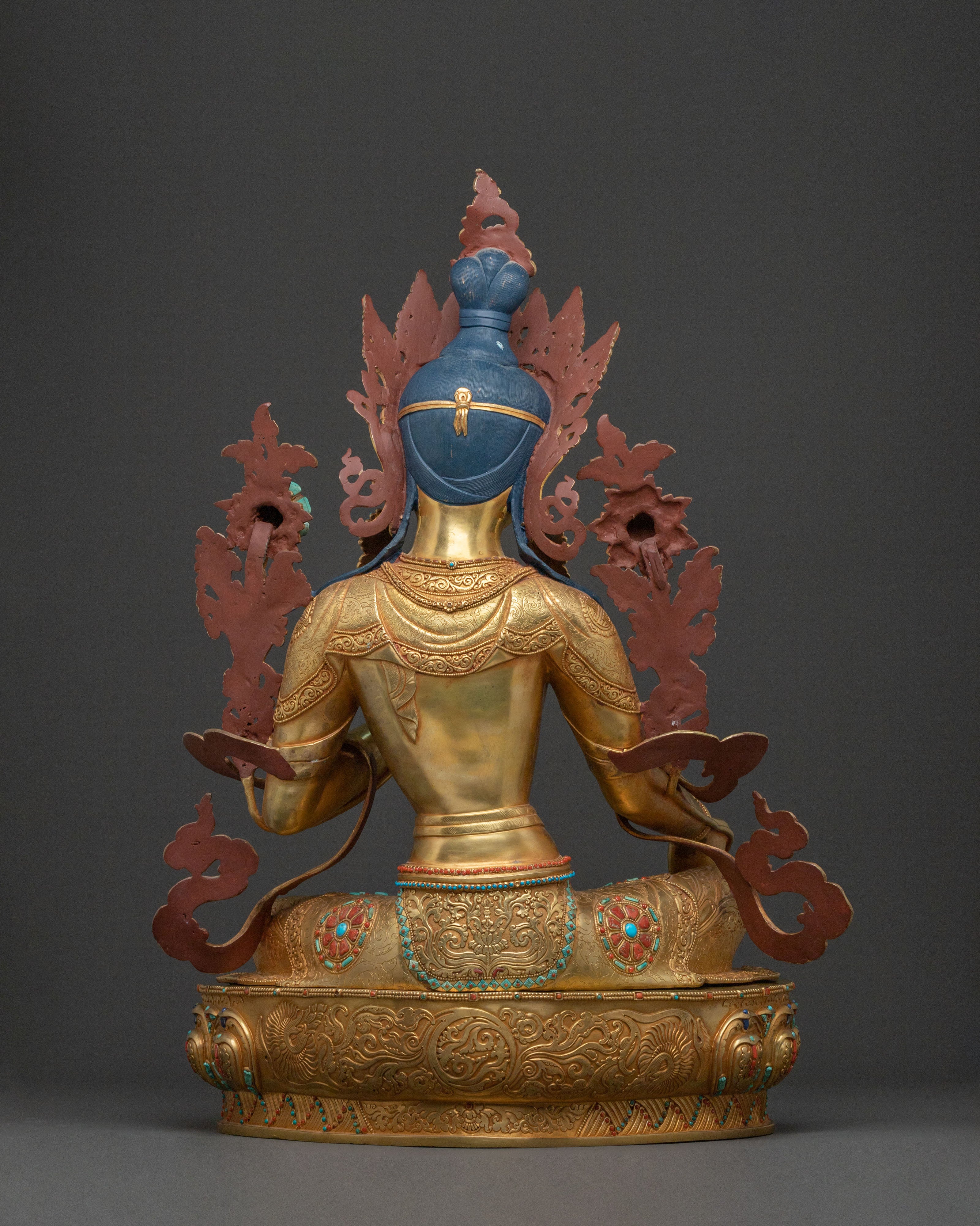 Handcrafted Green Tara Sacred Sculpture | Goddess of Compassion