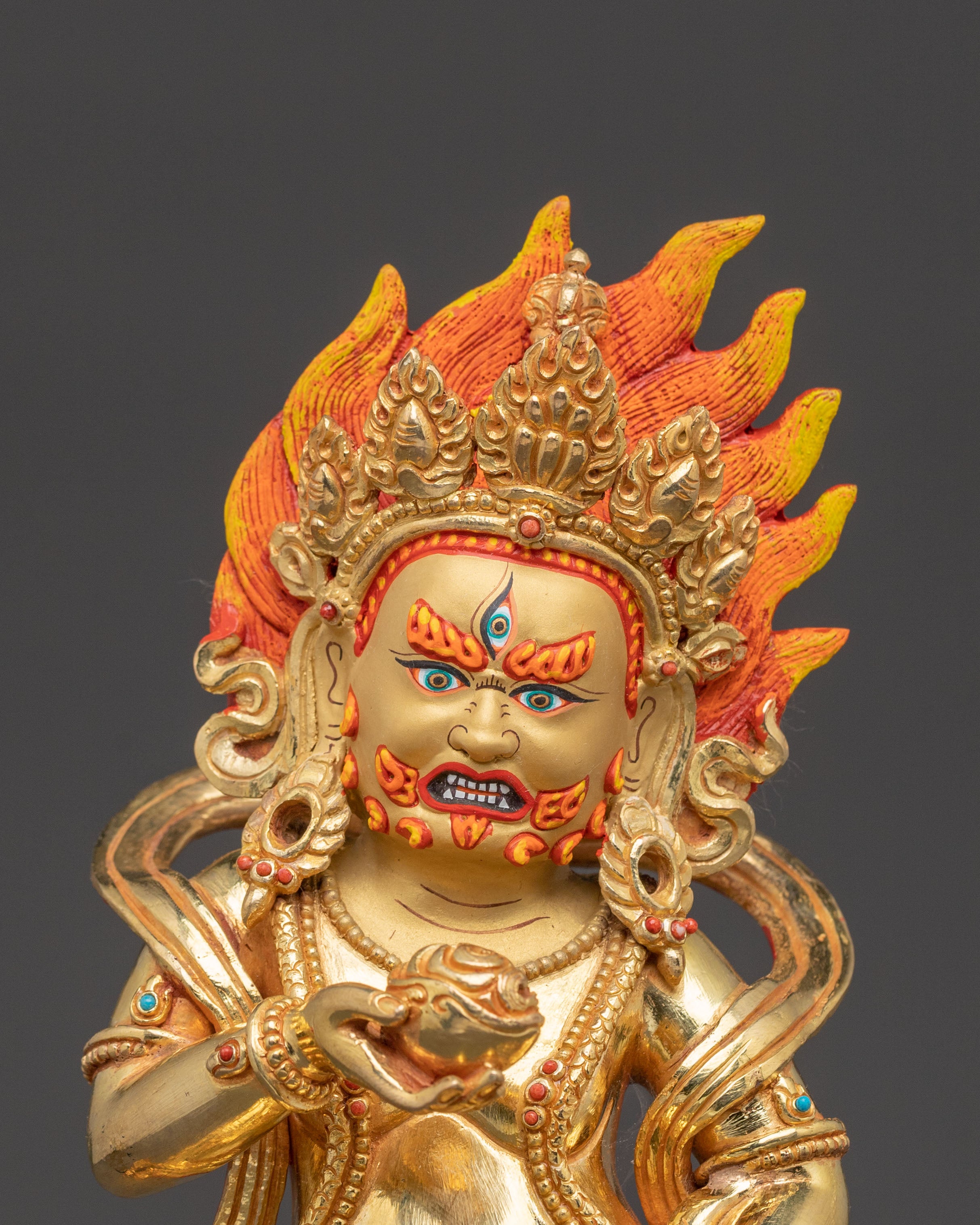 Black Dzambhala Buddhist Statue