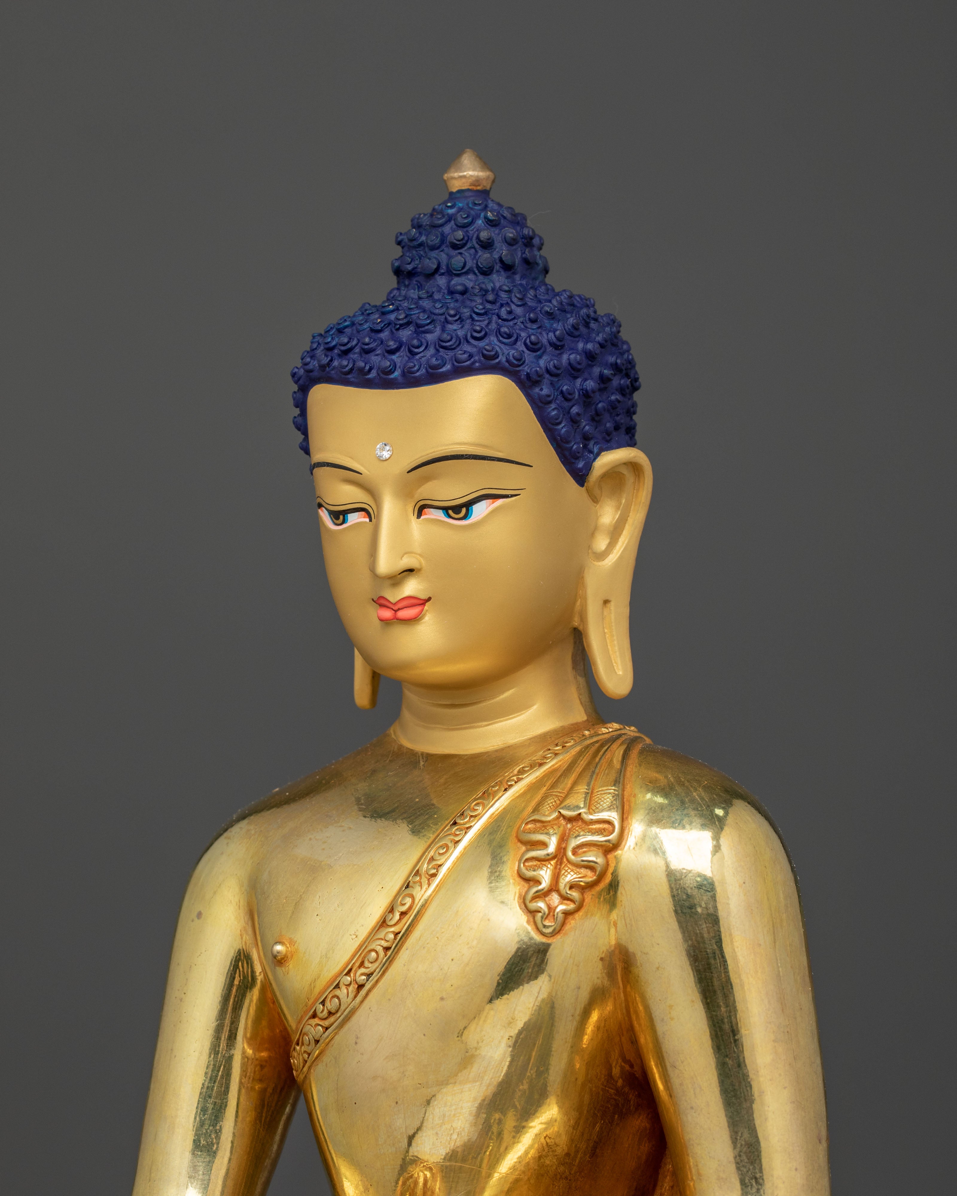 Handcrafted Shakyamuni Buddha Statue with Throne