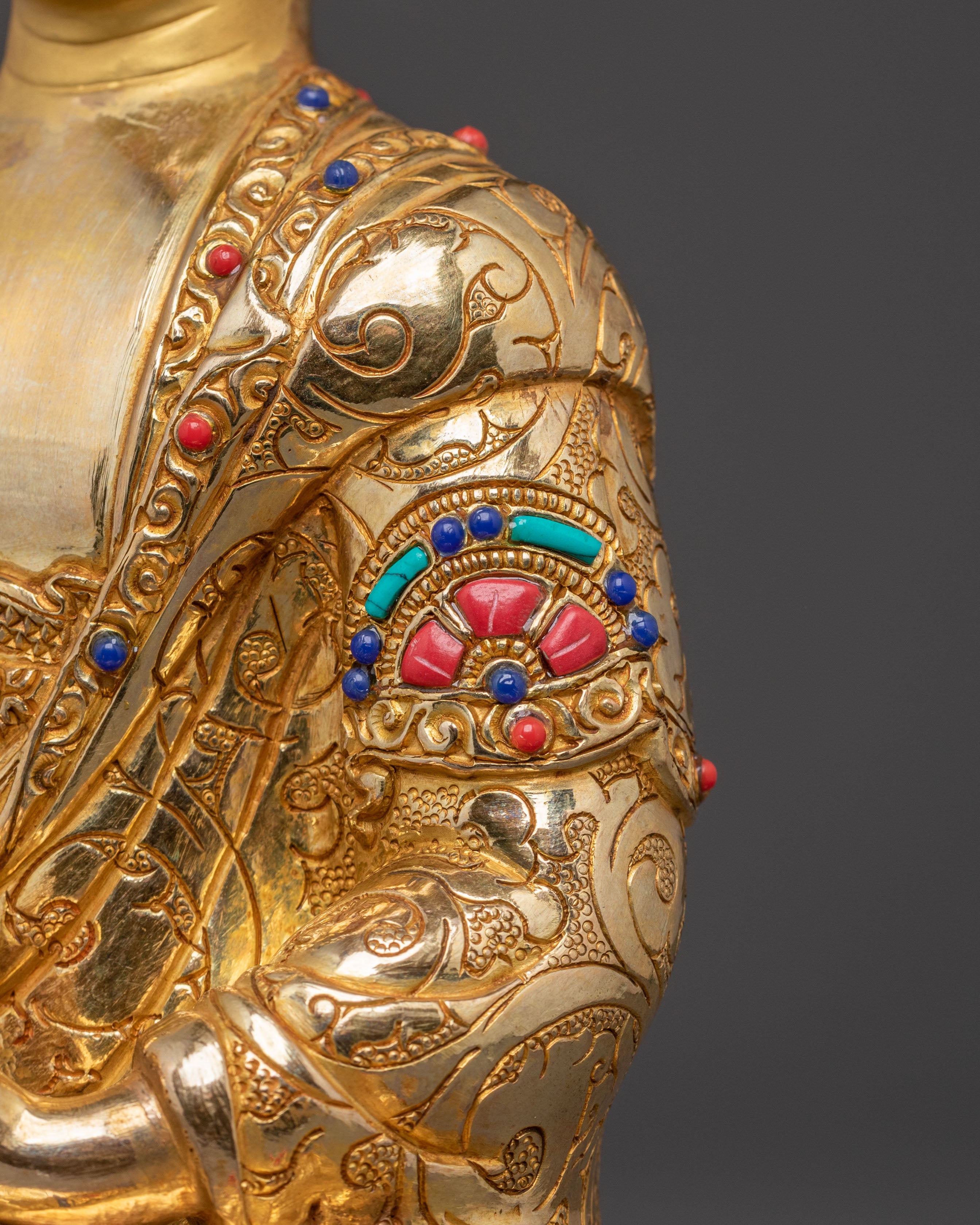 Radiating Compassion Shakyamuni Buddha Statue - Hand-Gilded Copper Statue