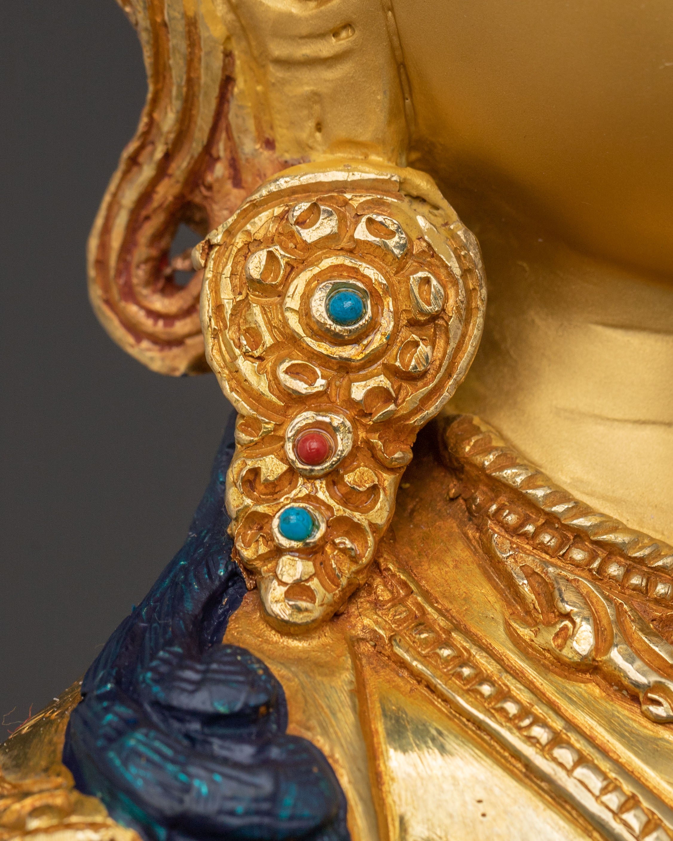 Manjushri Bodhisattva: 24K Gold Gilded Wisdom Statue