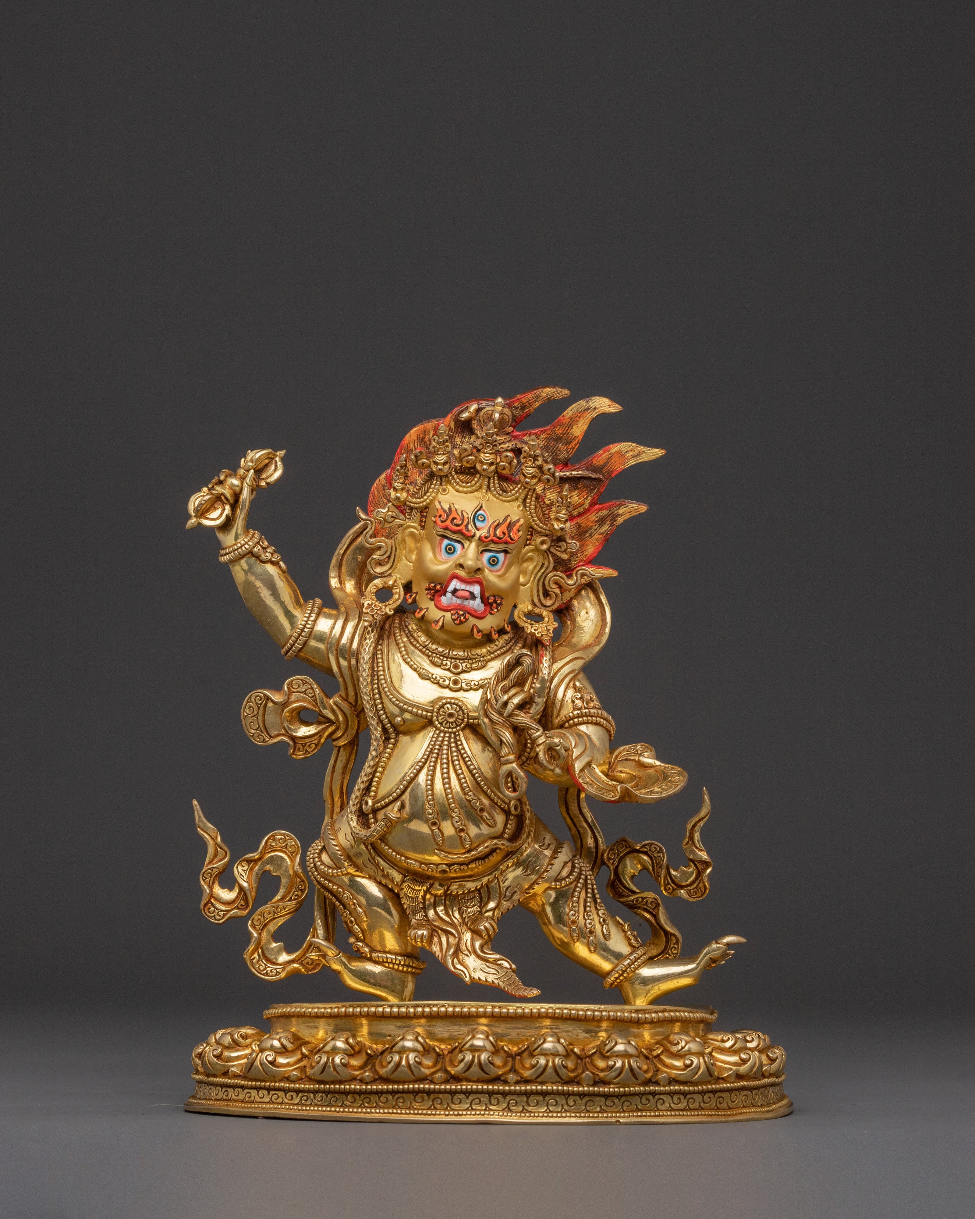 Vajrapani Bodhisattva — Hand-Gilded Copper Sculpture