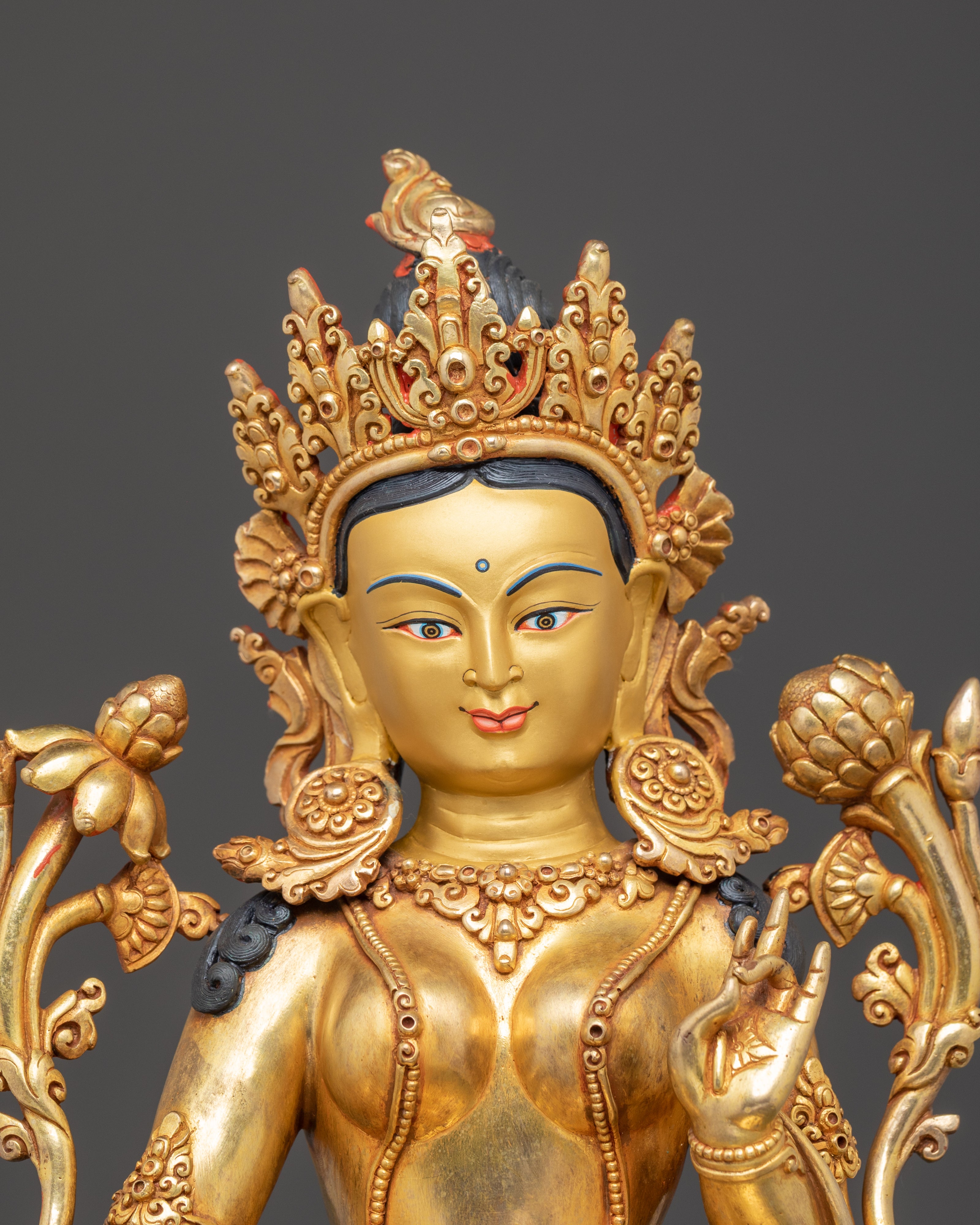 Handmade Golden Statue of Mother Shyama Tara | Symbol of Liberation