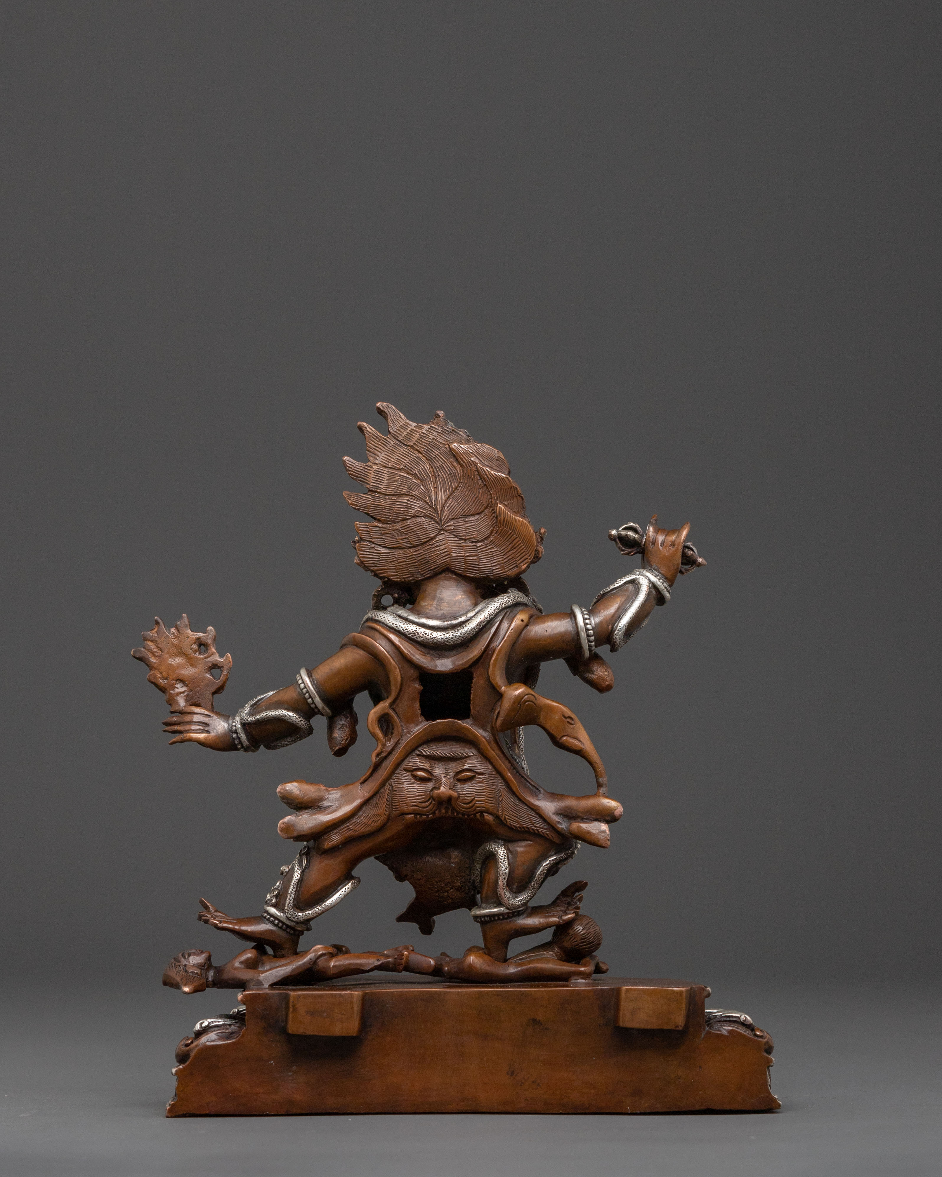 Guru Drakpo Protector Statue | Oxidized Copper Figure