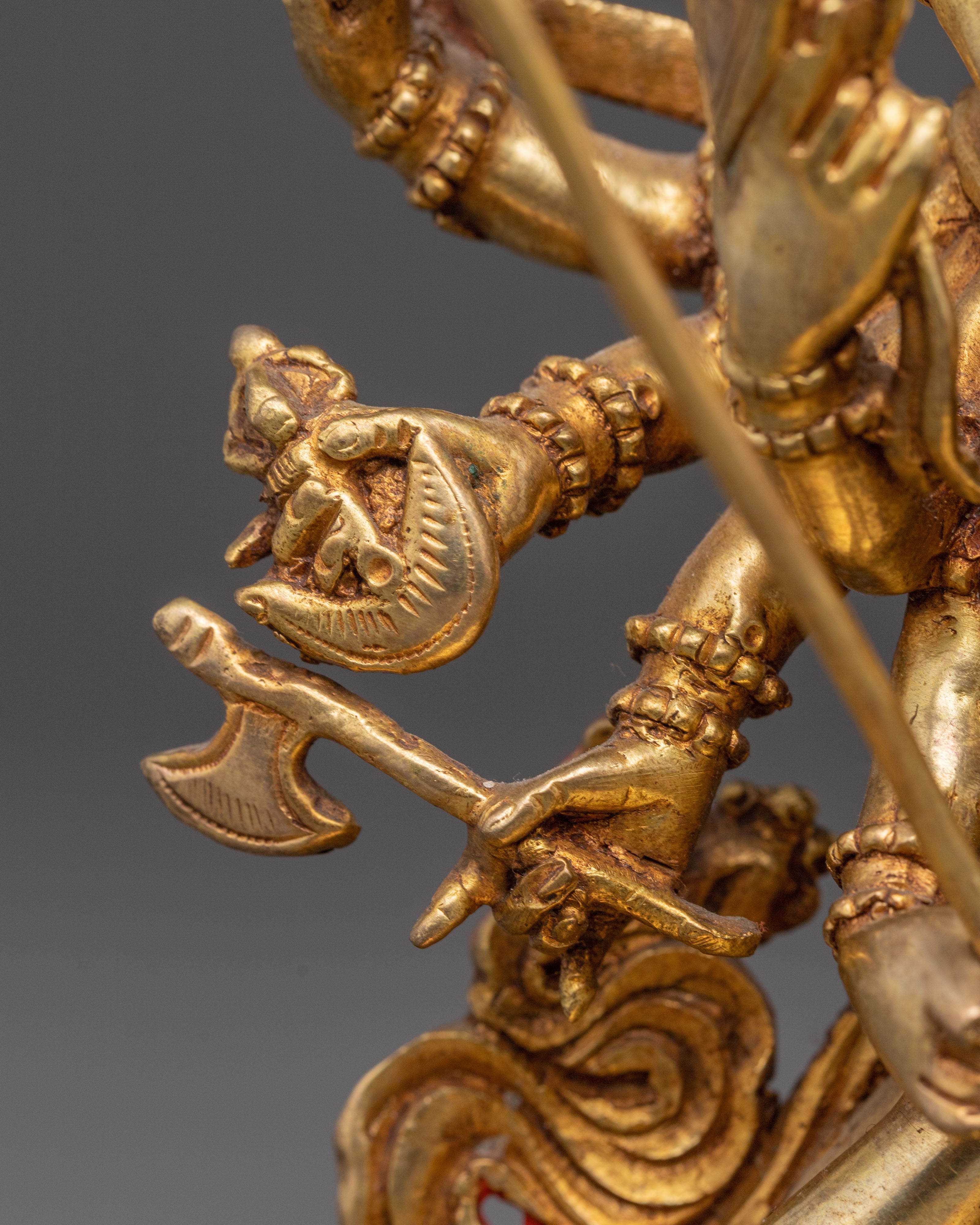 Exquisite 24K Gilded Handmade Chakrasamvara Golden Statue