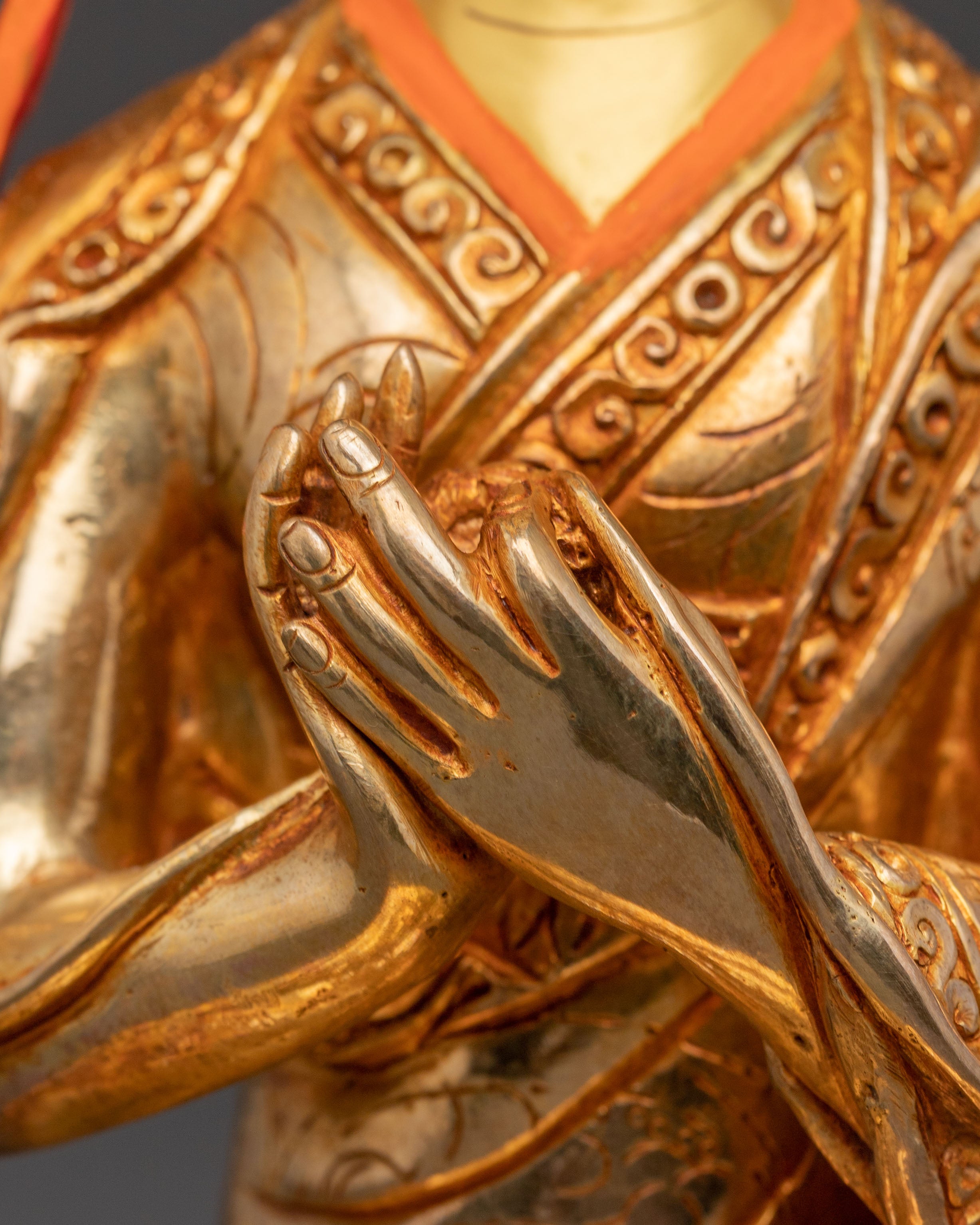 Himalayan Buddhist Master Tsongkhapa Handcrafted Statue