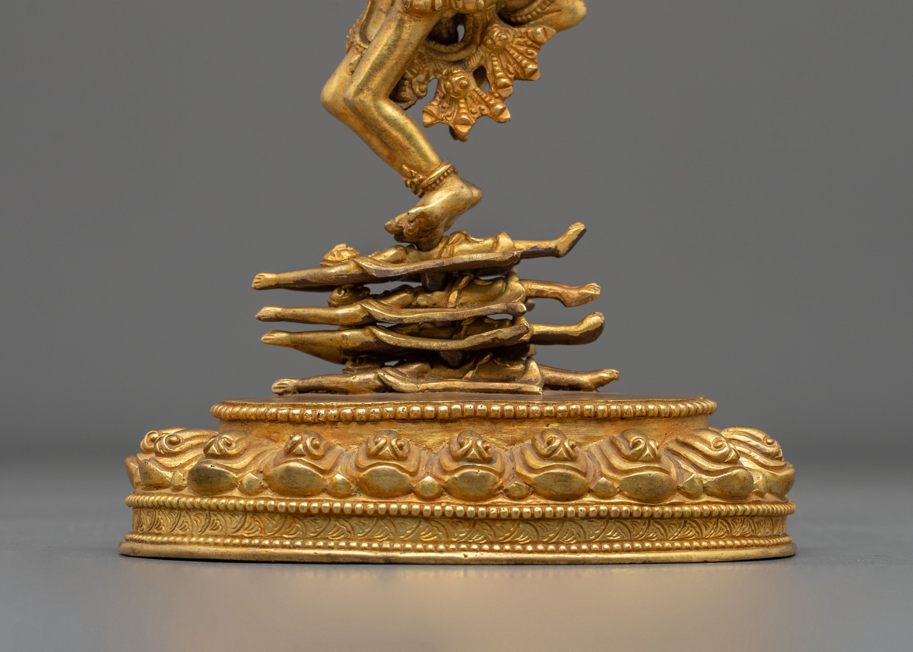 Buddhist Protector Hevajra Statue – 24K Gold Gilded Copper