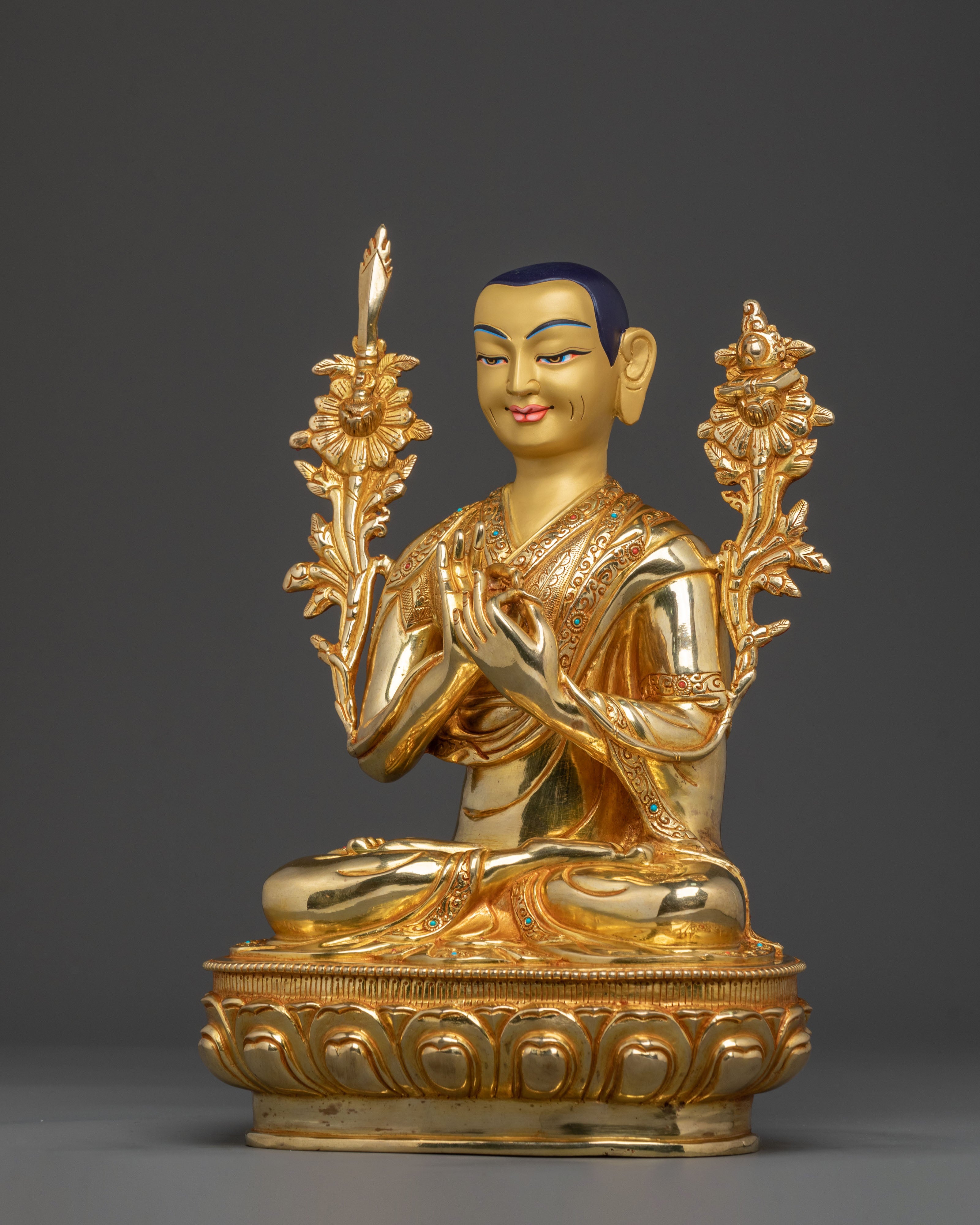 Tsongkhapa Traditional Statue with Disciples | Symbol of Wisdom