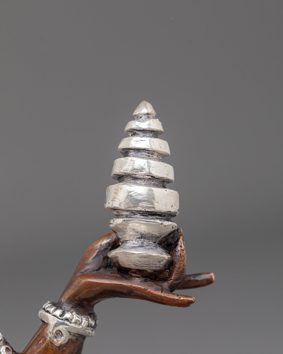 Devi Laxmi Sculpture | Oxidized Copper Goddess Figurine