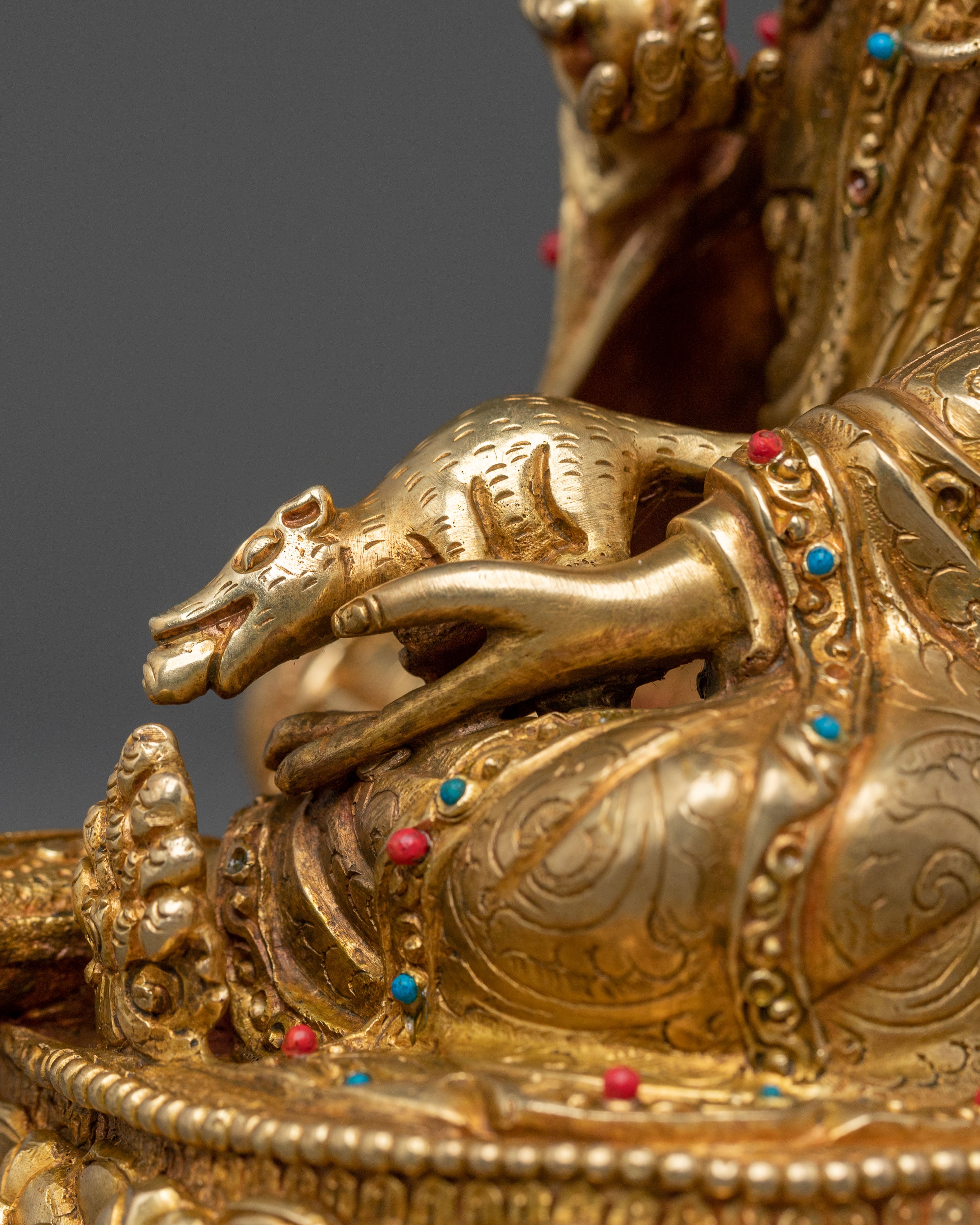 Guru Norla Buddhist Figurine with 24K Gold Gilding