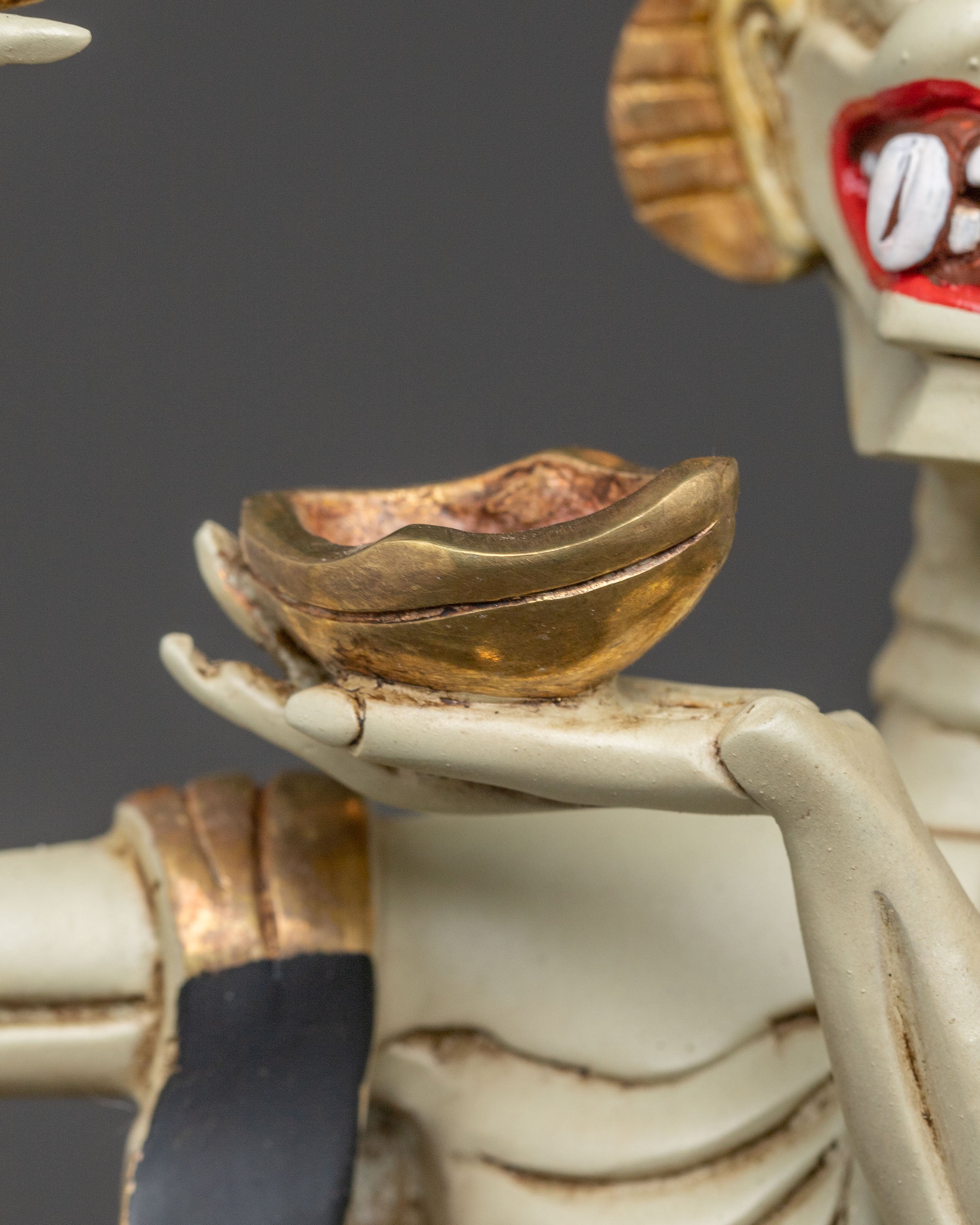 Copper Chitipati Statue - Hand-Gilded Masterpiece