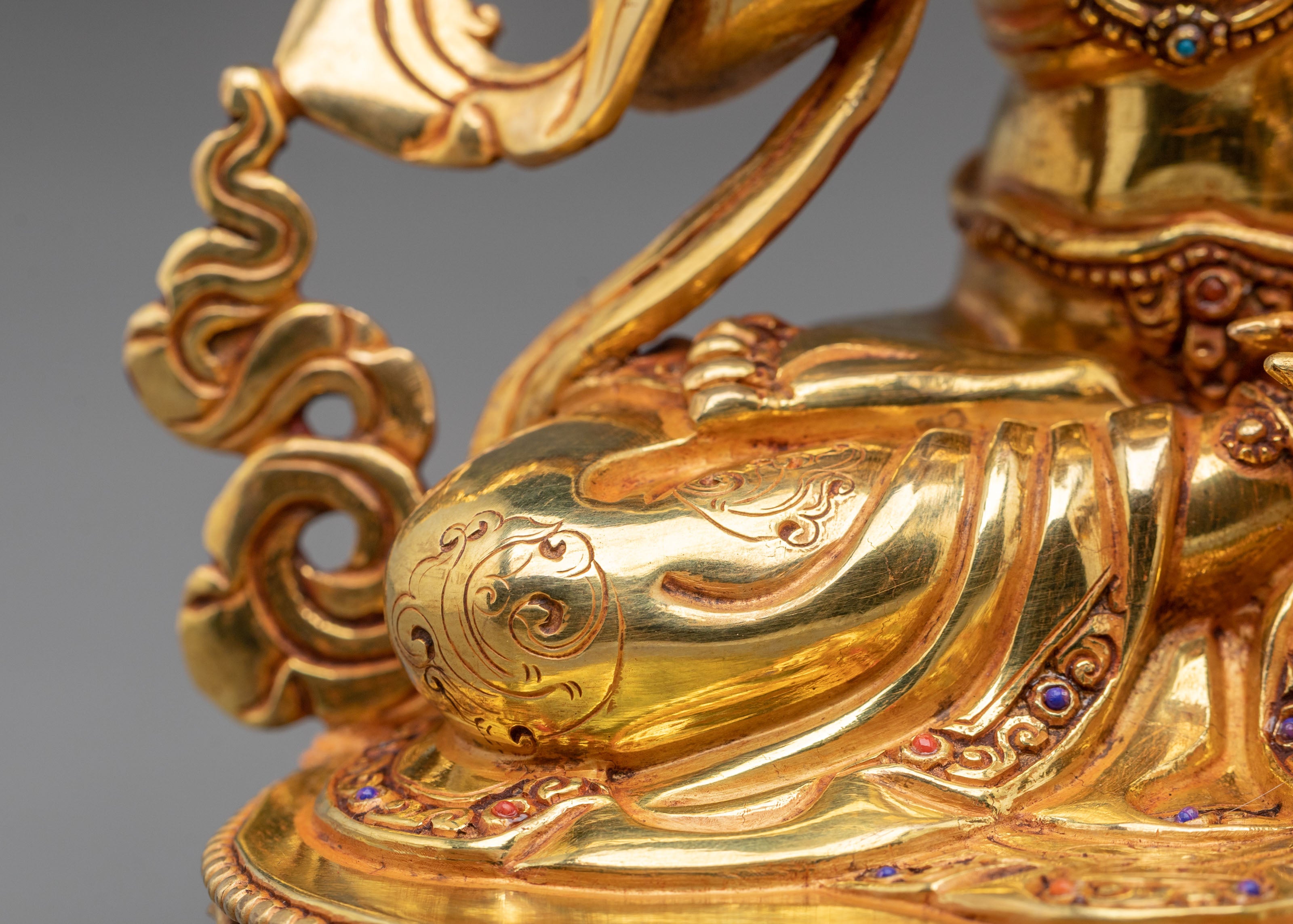 Vajrasattva 24K Gold Gilded Figurine | Handcrafted Sculpture