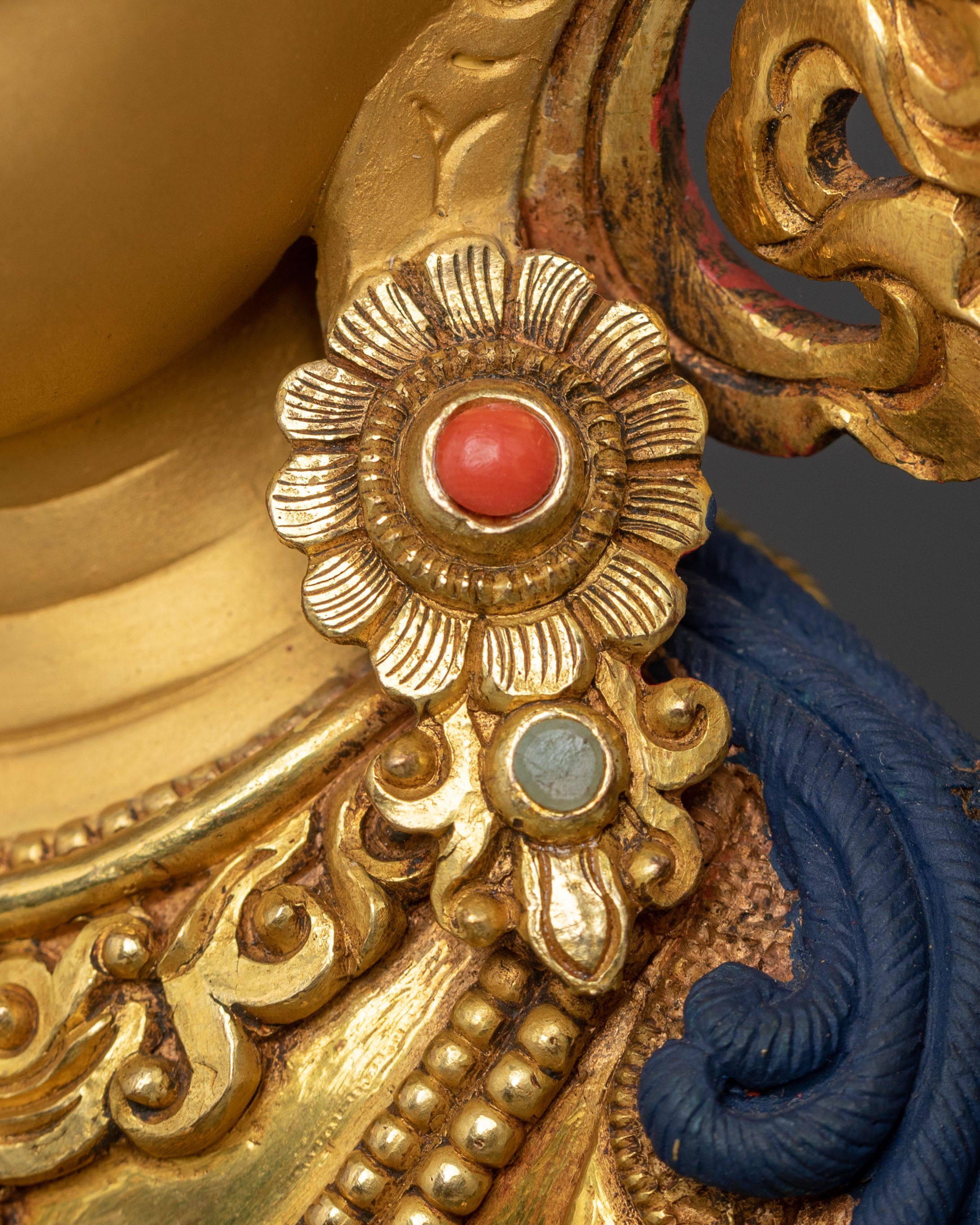 Simhanada Manjushri Sacred Statue for Rituals