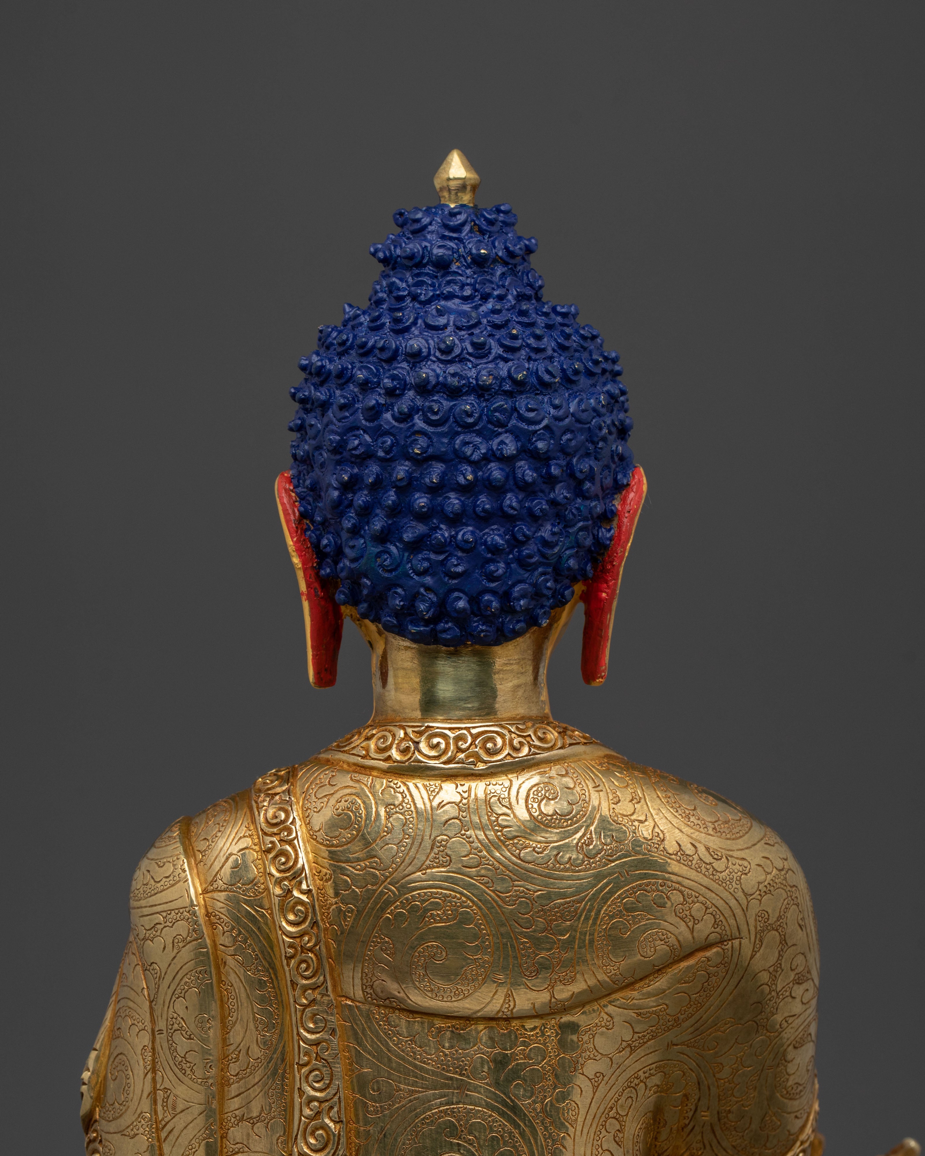 Sacred Medicine Buddha Statue of Healing - 24K Gold Gilded